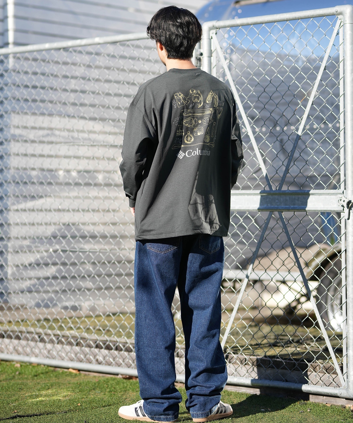 Columbia コロンビア 長袖 Tシャツ ロンT メンズ バックプリント 吸湿 