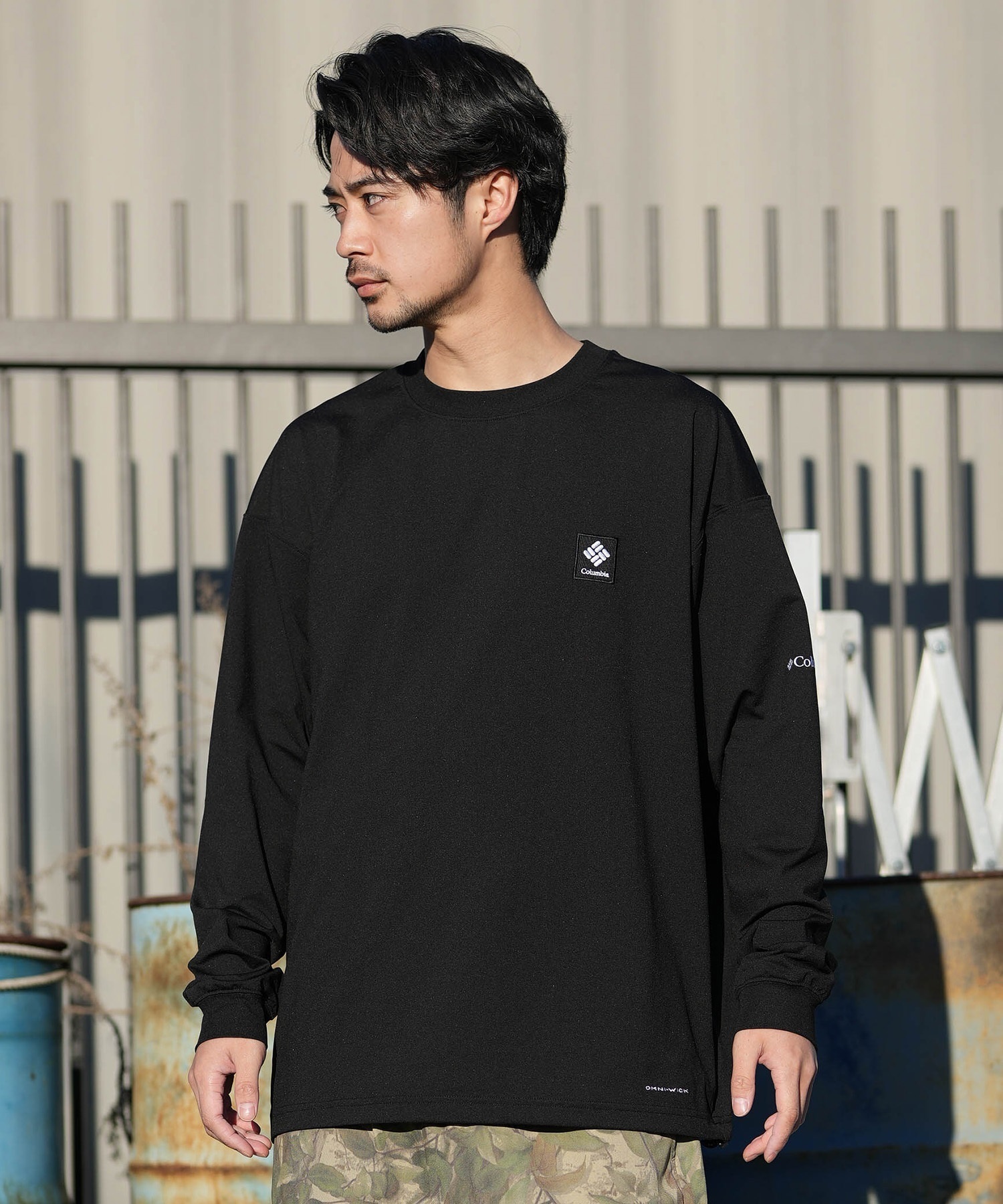 Columbia コロンビア 長袖 Tシャツ ロンT メンズ バックプリント 吸湿