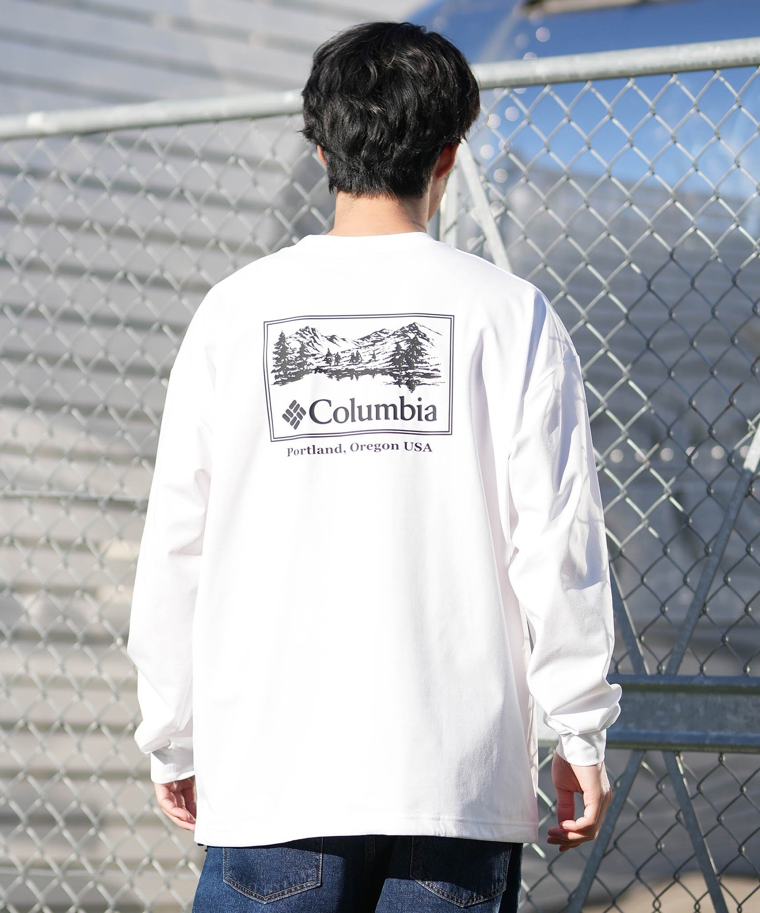 Columbia コロンビア 長袖 Tシャツ ロンT メンズ バックプリント 吸湿
