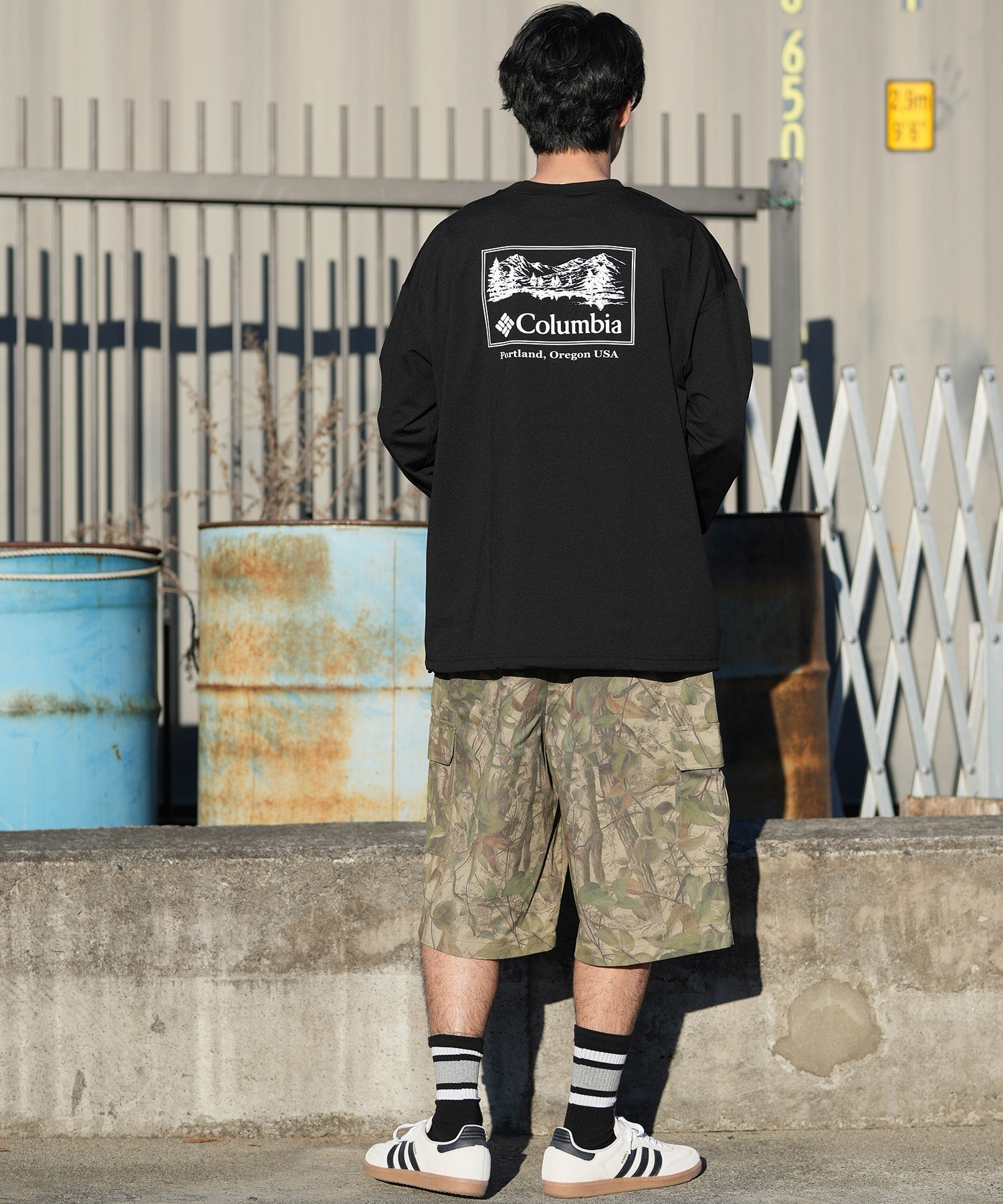 Columbia コロンビア 長袖 Tシャツ ロンT メンズ バックプリント 吸湿