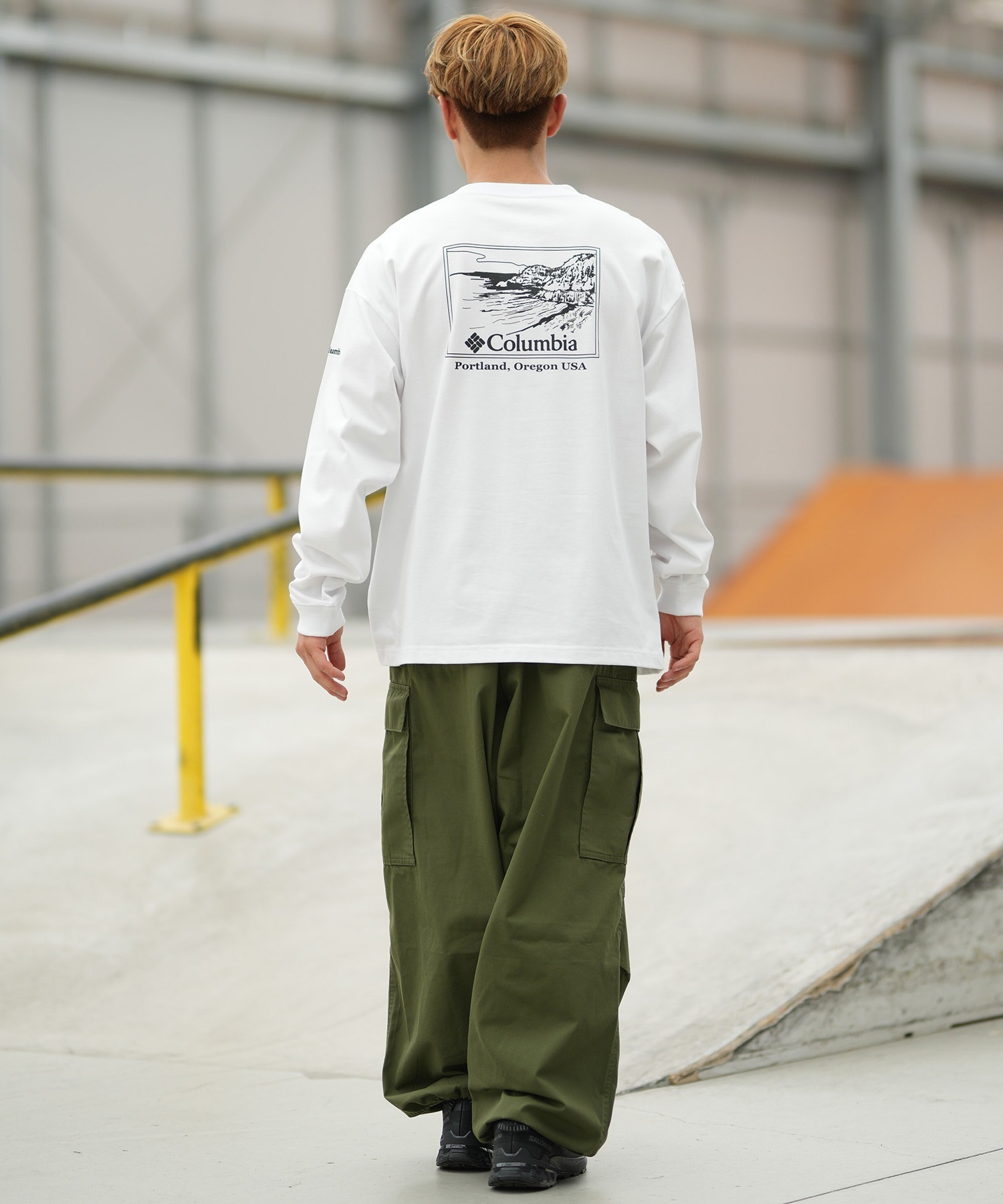 Columbia コロンビア 長袖 Tシャツ ロンT メンズ バックプリント