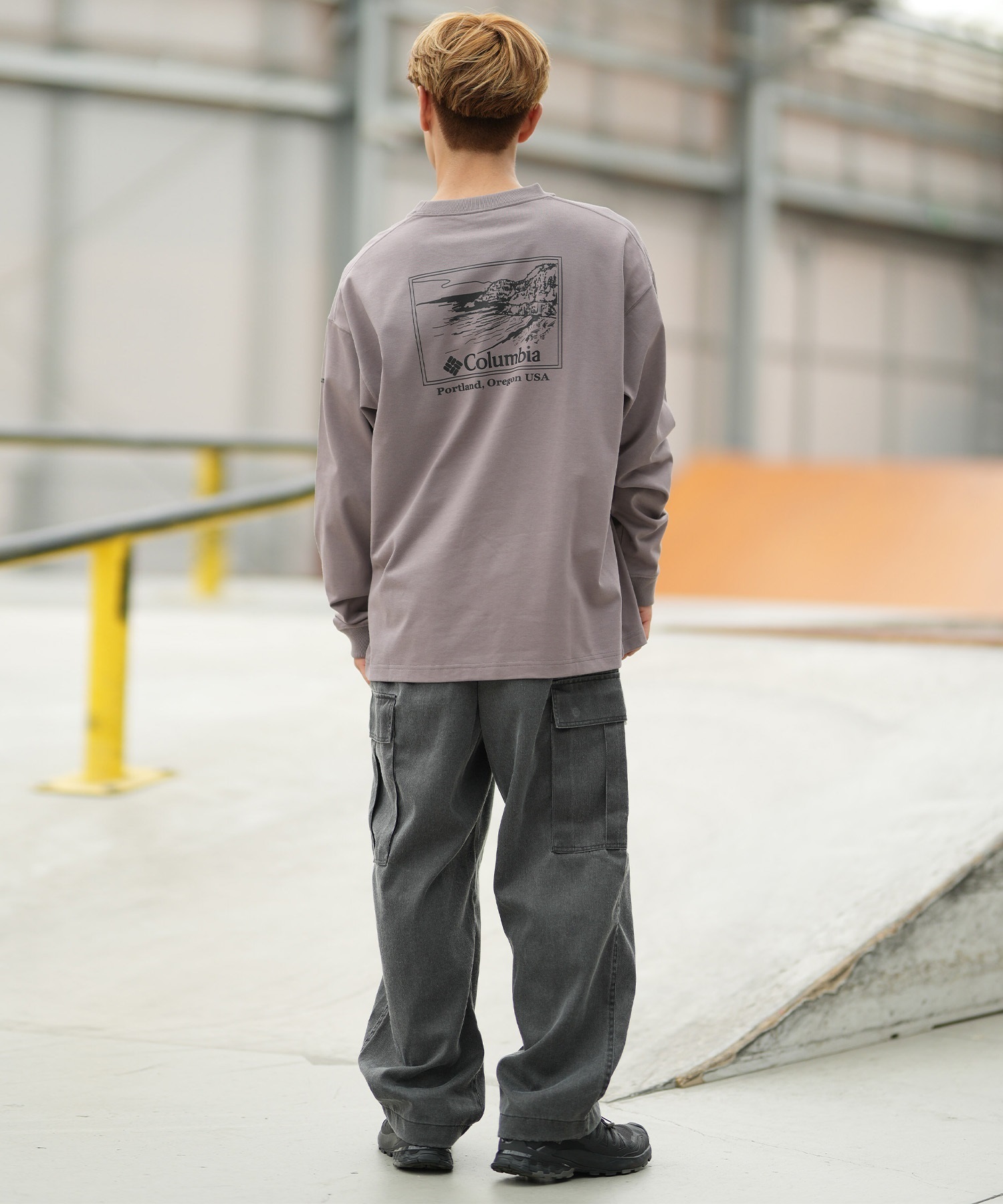 Columbia コロンビア 長袖 Tシャツ ロンT メンズ バックプリント