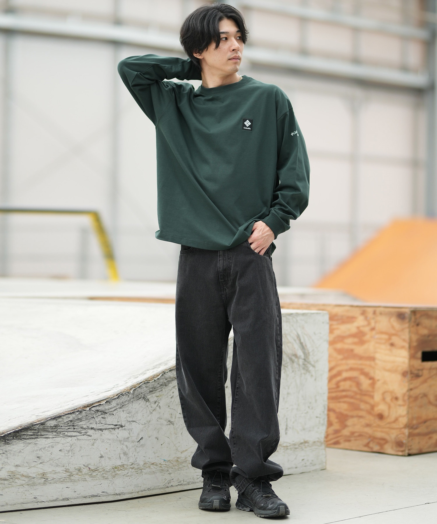 Columbia コロンビア 長袖 Tシャツ ロンT メンズ バックプリント