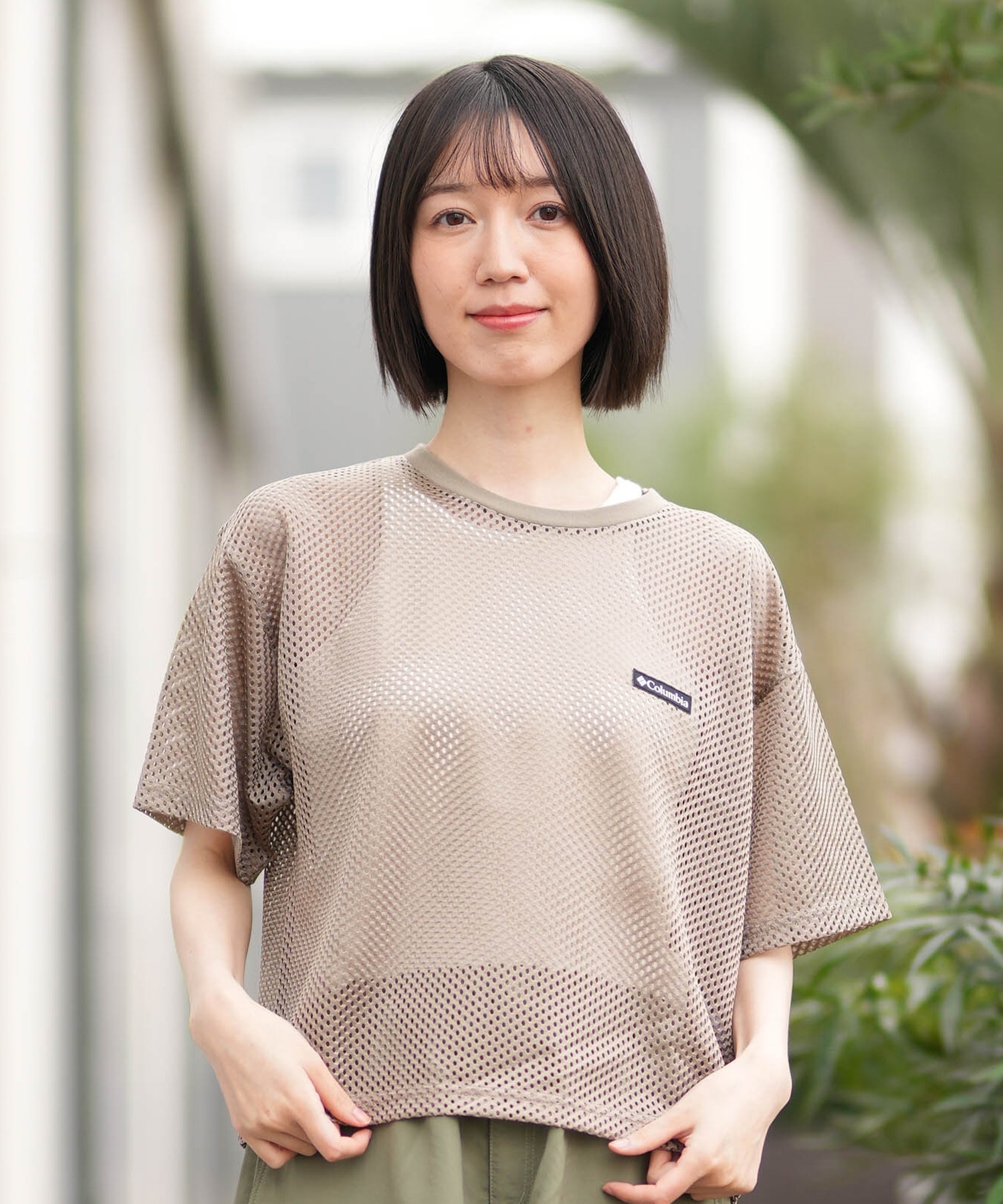Columbia コロンビア 半袖 Tシャツ レディース メッシュ素材Tシャツ