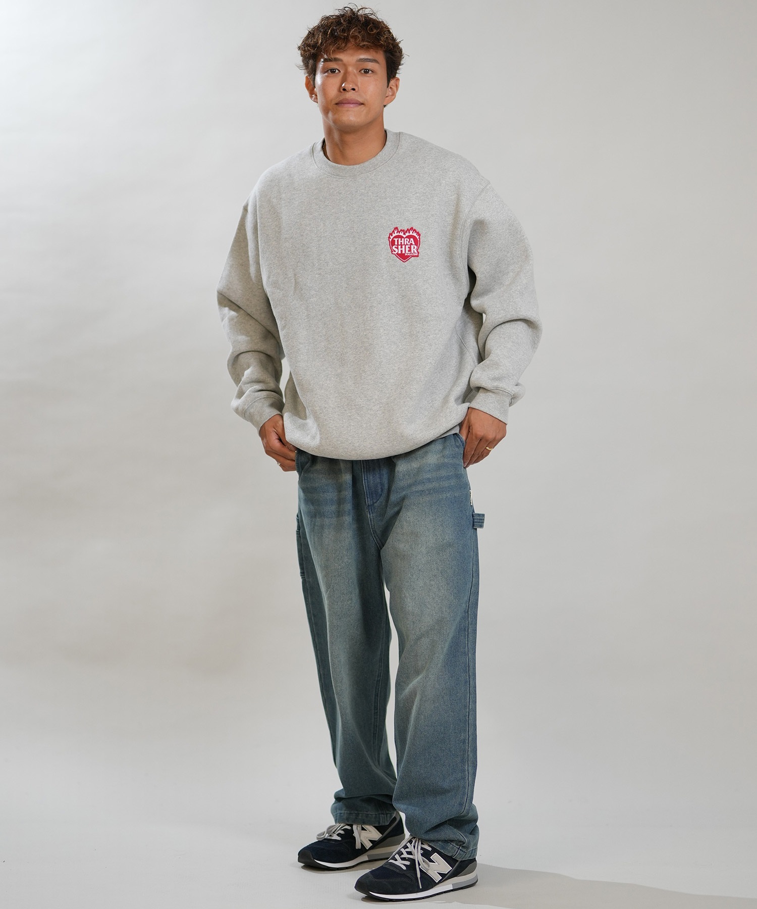 THRASHER スラッシャー トレーナー スウェット メンズ 裏起毛 450gCVC