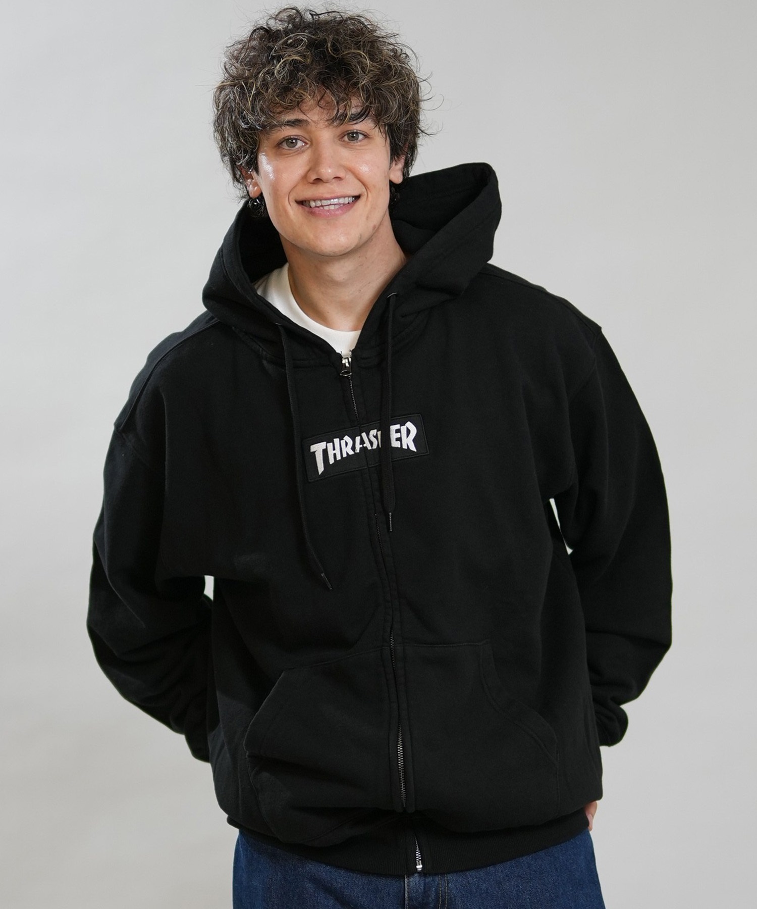 THRASHER スラッシャー ジップアップ パーカー フーディー メンズ 裏毛