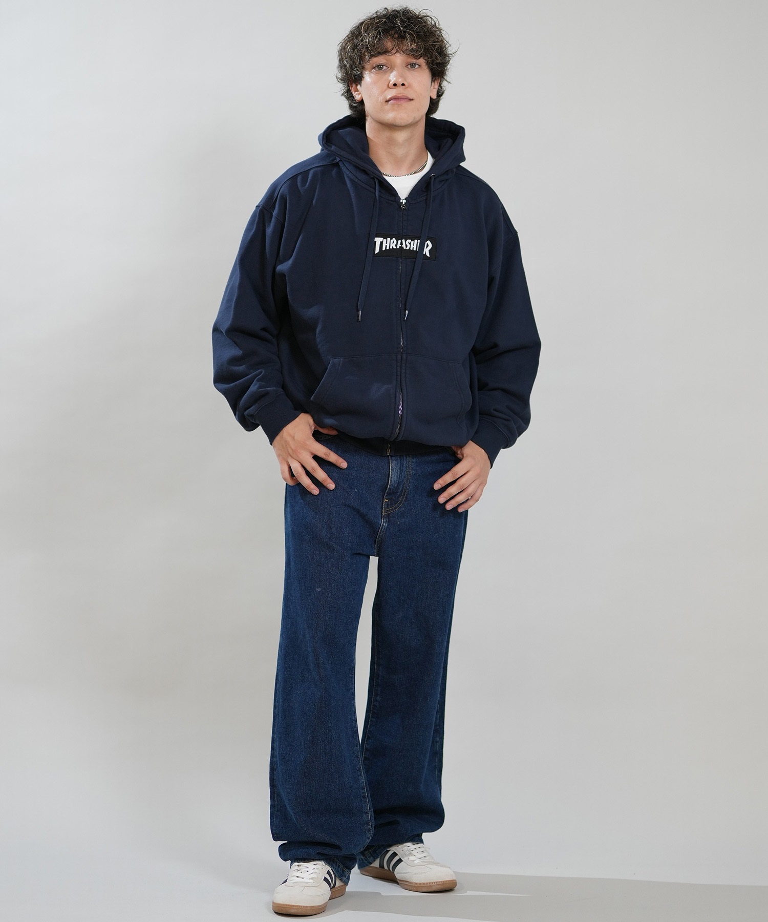 THRASHER スラッシャー ジップアップ パーカー フーディー メンズ 裏毛
