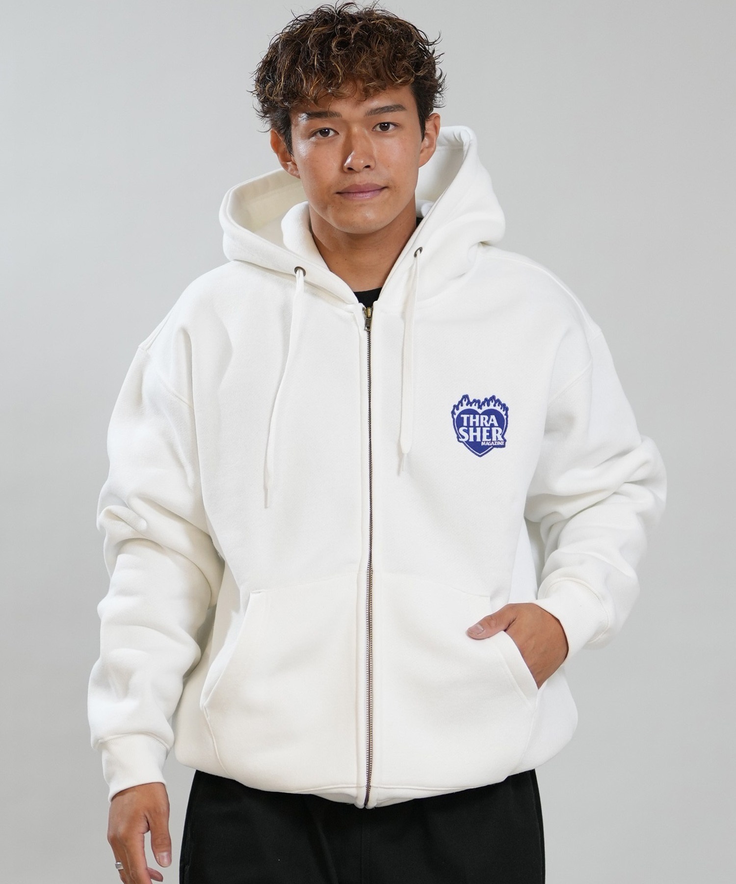 THRASHER スラッシャー ジップアップ パーカー フーディー メンズ 裏