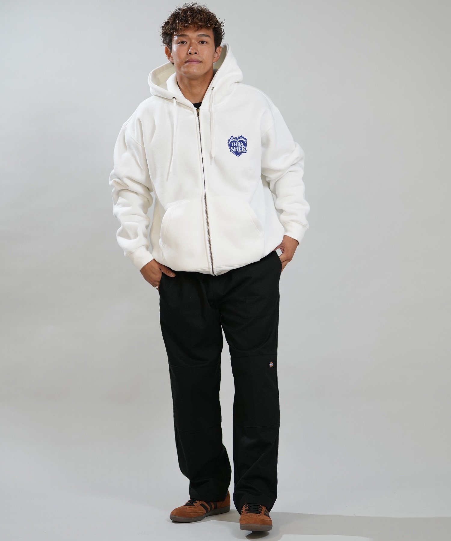 THRASHER スラッシャー ジップアップ パーカー フーディー メンズ 裏