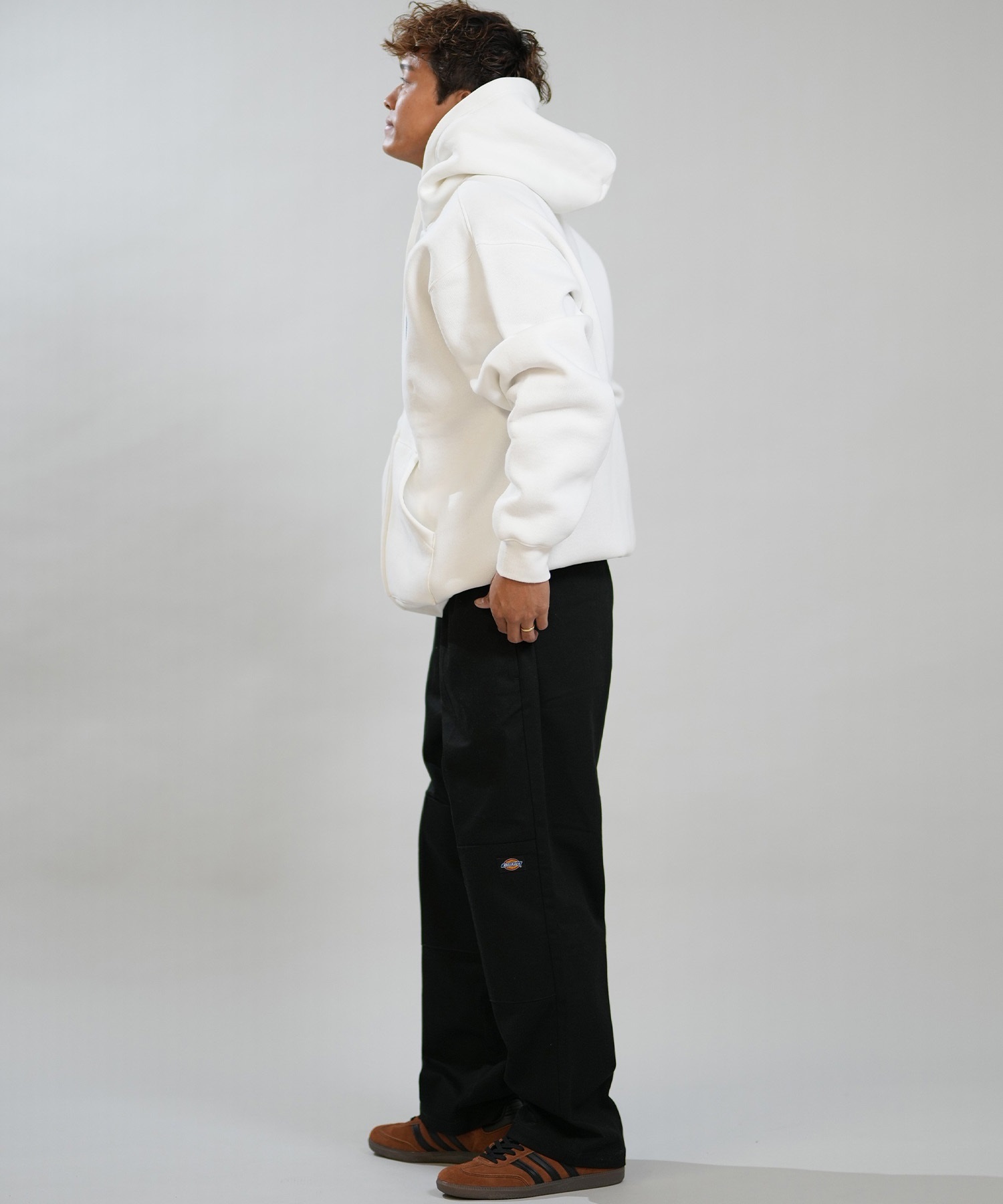jarmy 白ジップパーカー drip jahxncho THRASHER スラッシャー ジップアップ パーカー フーディー メンズ 裏