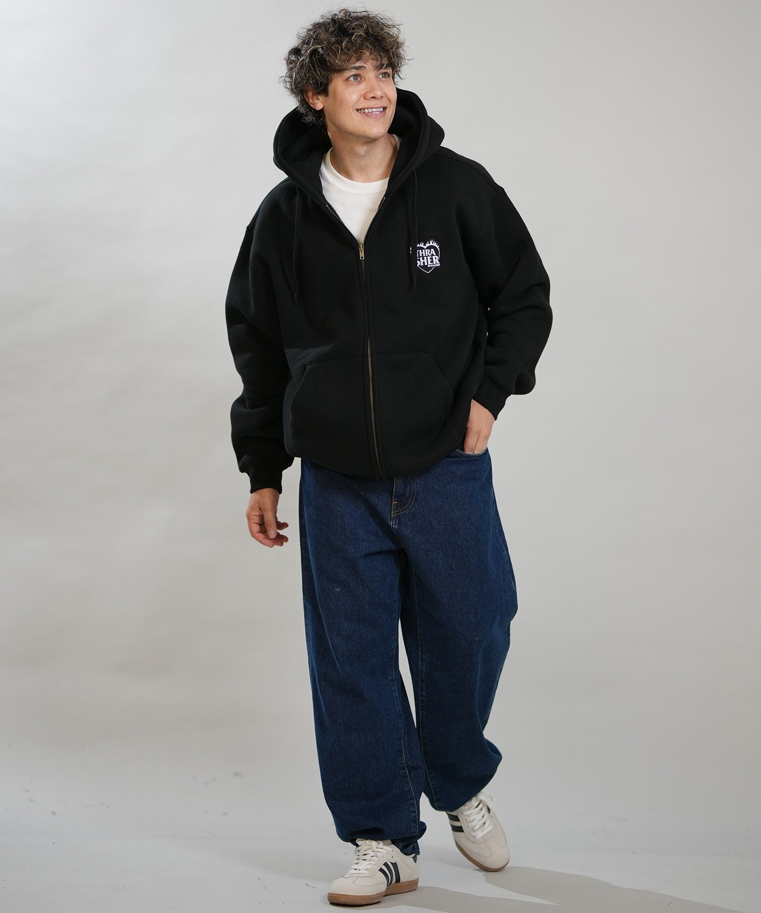 THRASHER スラッシャー ジップアップ パーカー フーディー メンズ 裏