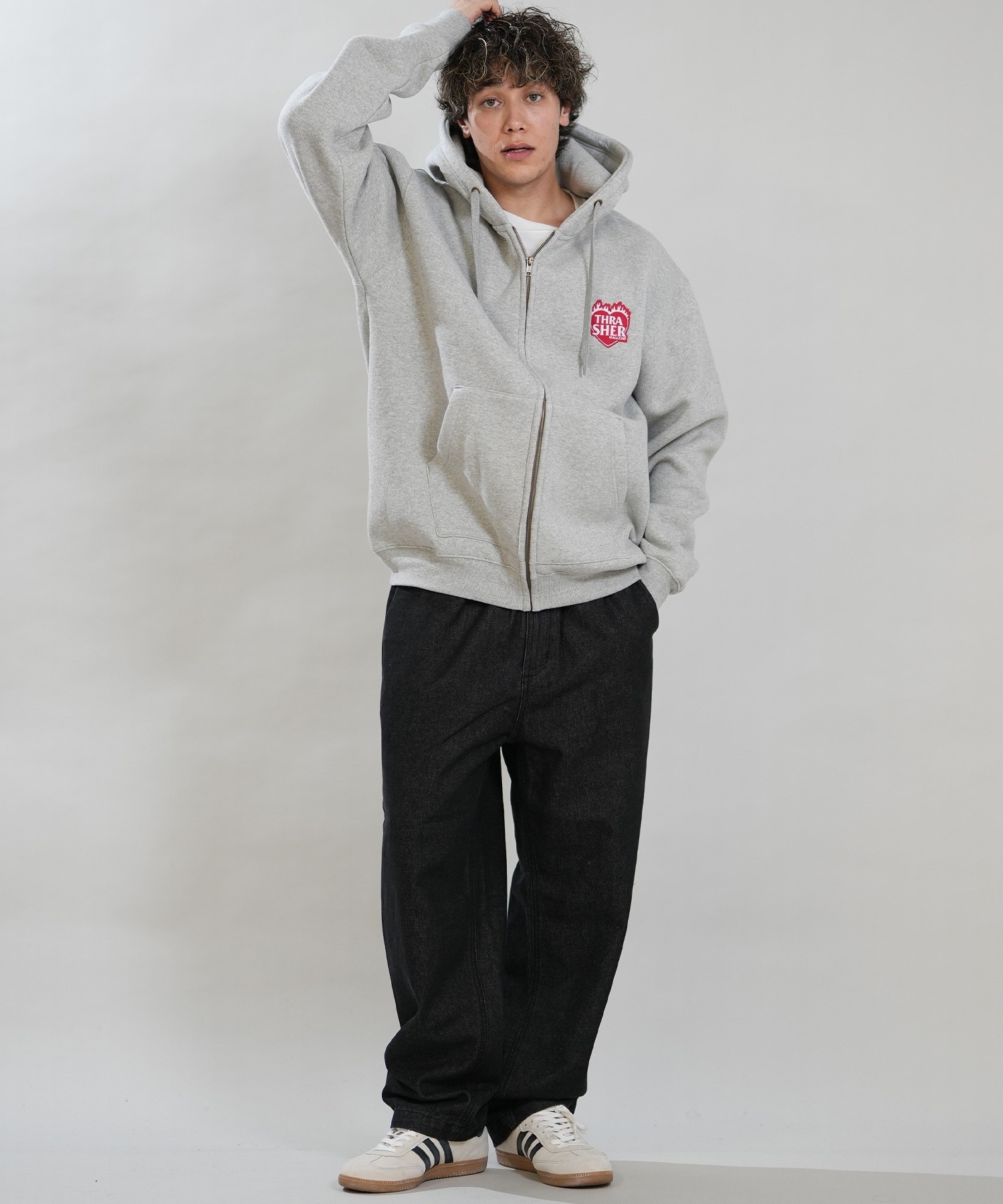 THRASHER スラッシャー ジップアップ パーカー フーディー メンズ 裏