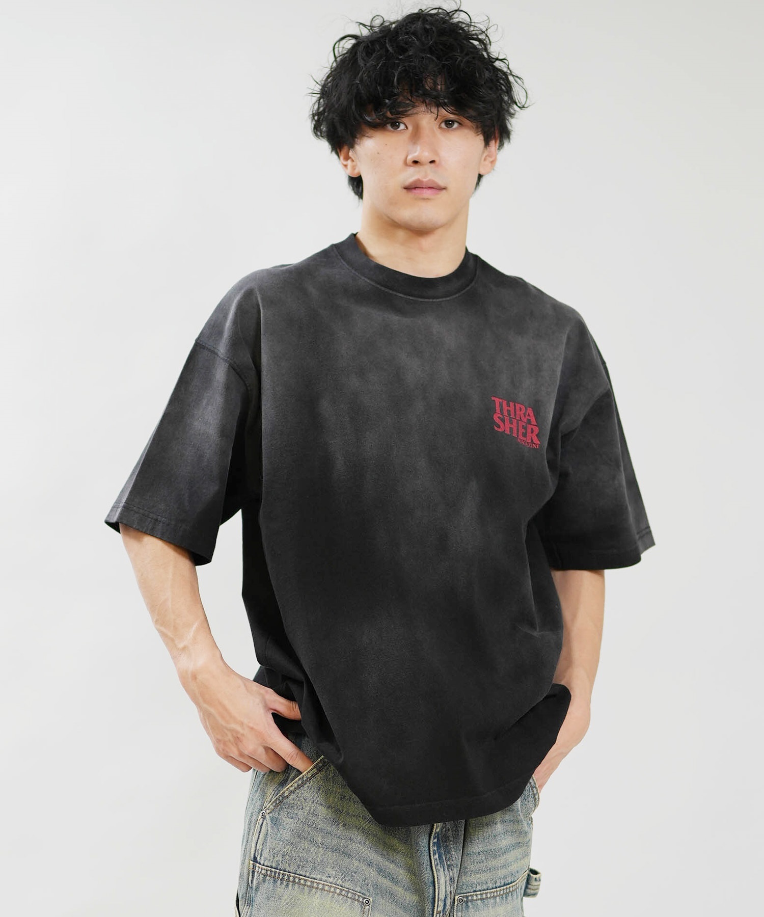 THRASHER スラッシャー 半袖 Tシャツ メンズ バックプリント 古着風