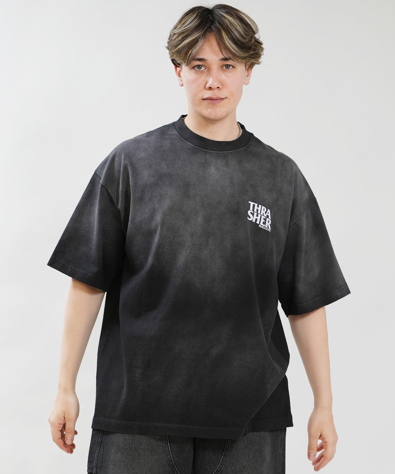 THRASHER スラッシャー 半袖 Tシャツ メンズ バックプリント 古着風