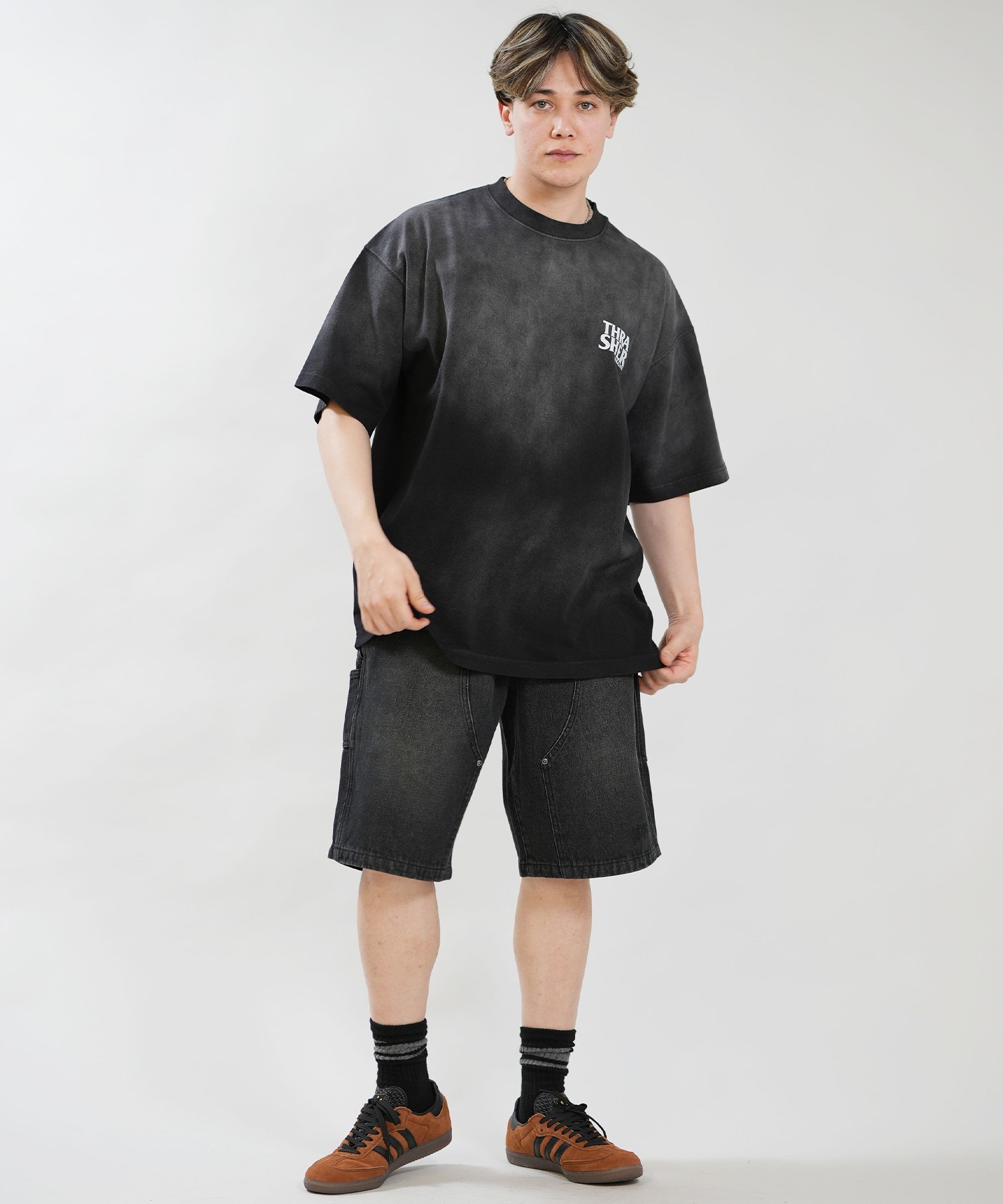 THRASHER スラッシャー 半袖 Tシャツ メンズ バックプリント 古着風