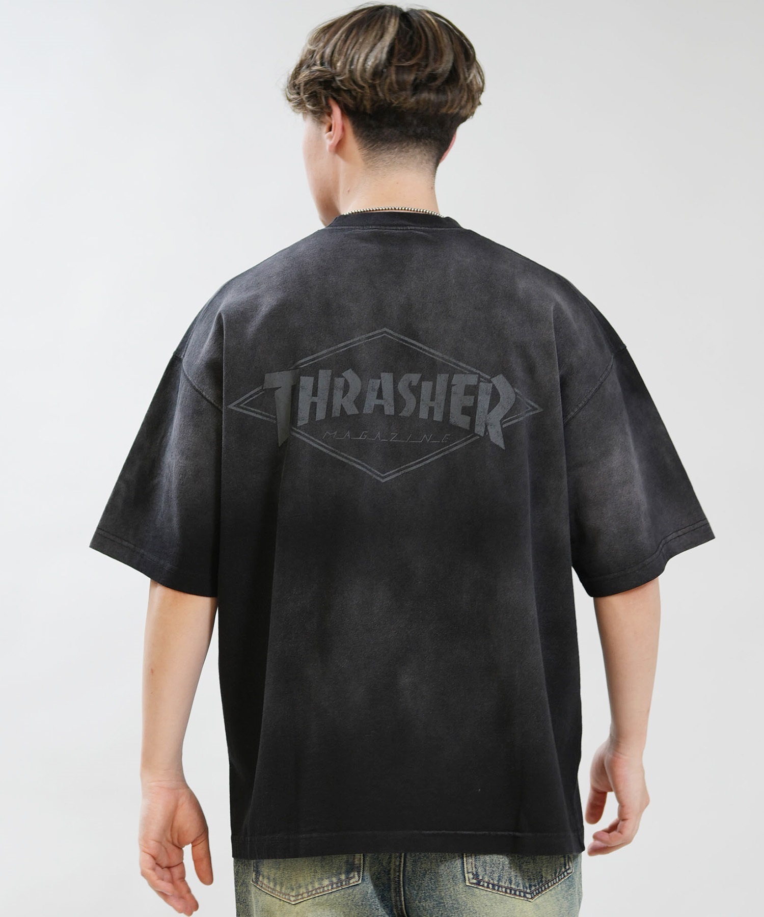 THRASHER スラッシャー 半袖 Tシャツ メンズ バックプリント 古着風