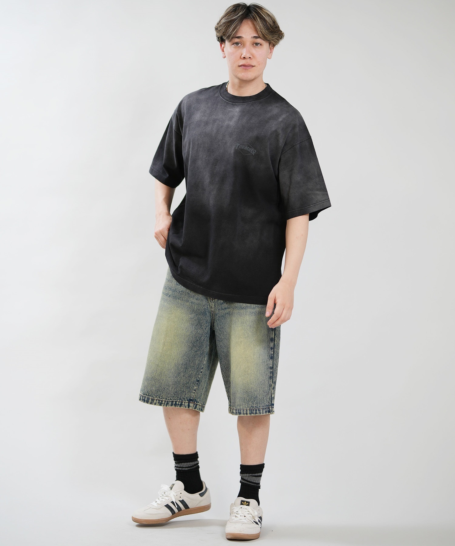 THRASHER スラッシャー 半袖 Tシャツ メンズ バックプリント 古着風