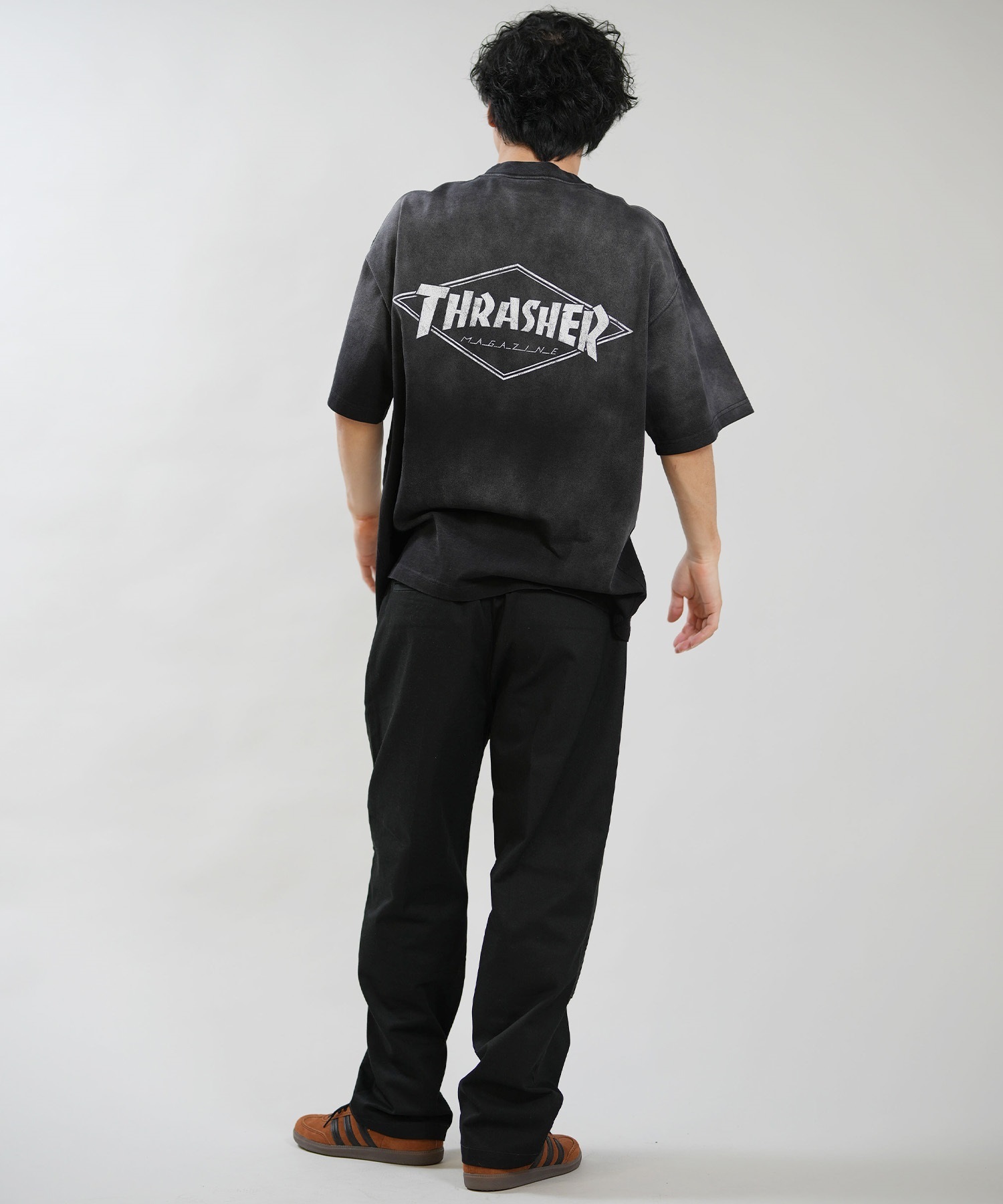 THRASHER スラッシャー 半袖 Tシャツ メンズ バックプリント 古着風