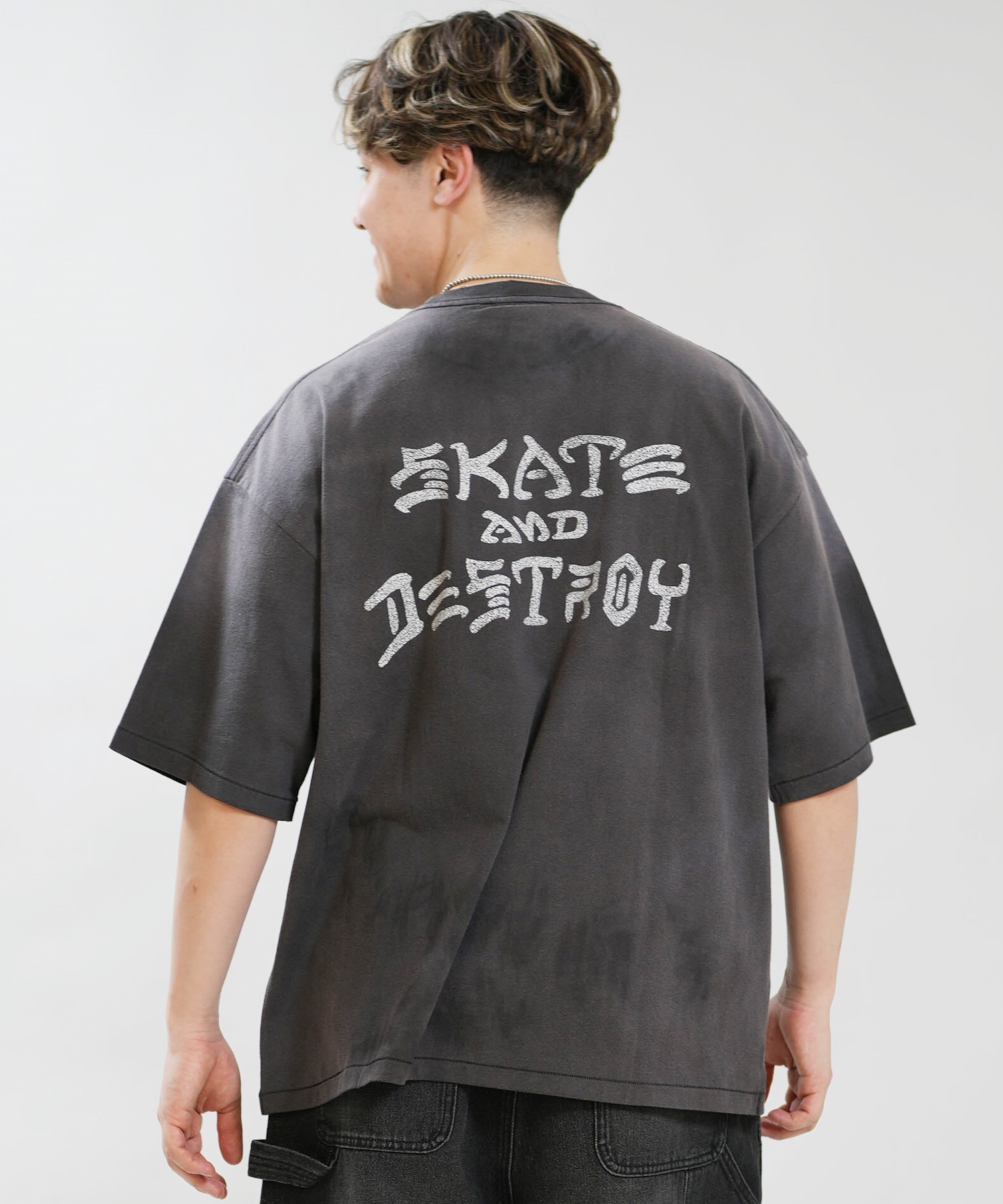 THRASHER スラッシャー 半袖 Tシャツ メンズ 古着風 ヴィンテージ加工