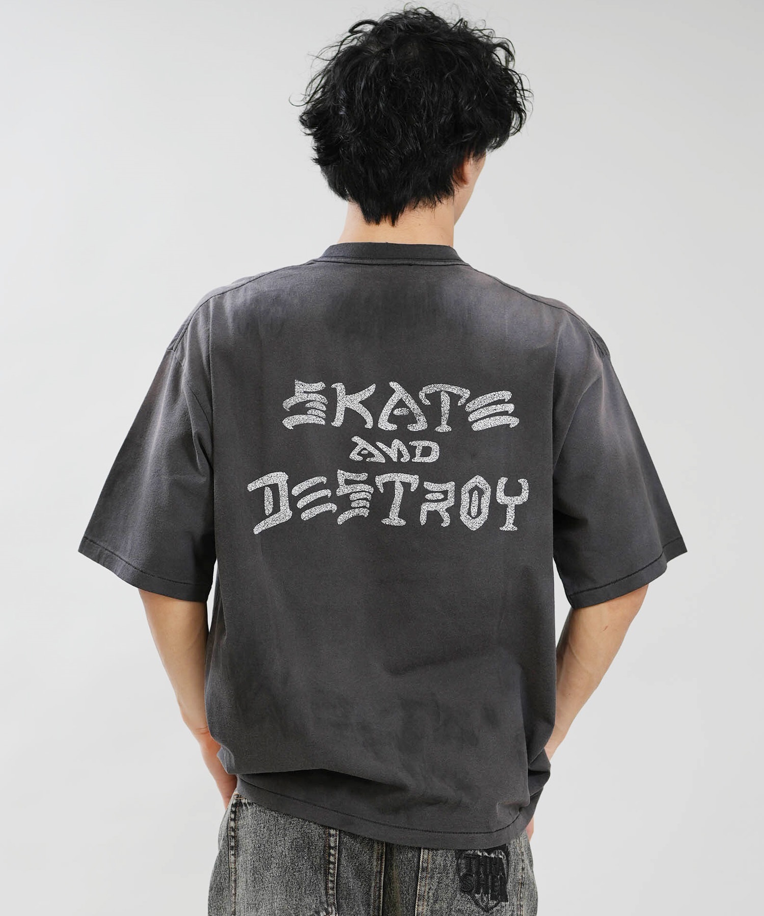 THRASHER スラッシャー 半袖 Tシャツ メンズ 古着風 ヴィンテージ加工