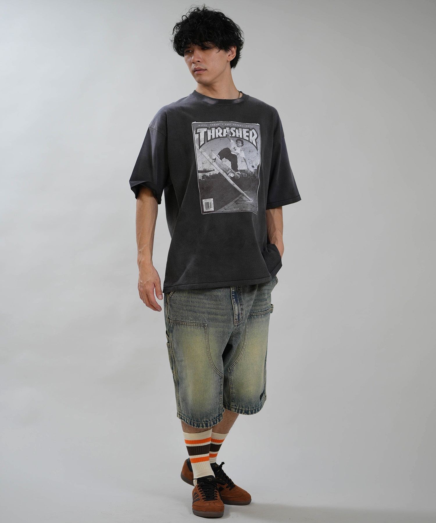 THRASHER スラッシャー 半袖 Tシャツ メンズ フロントプリント バック
