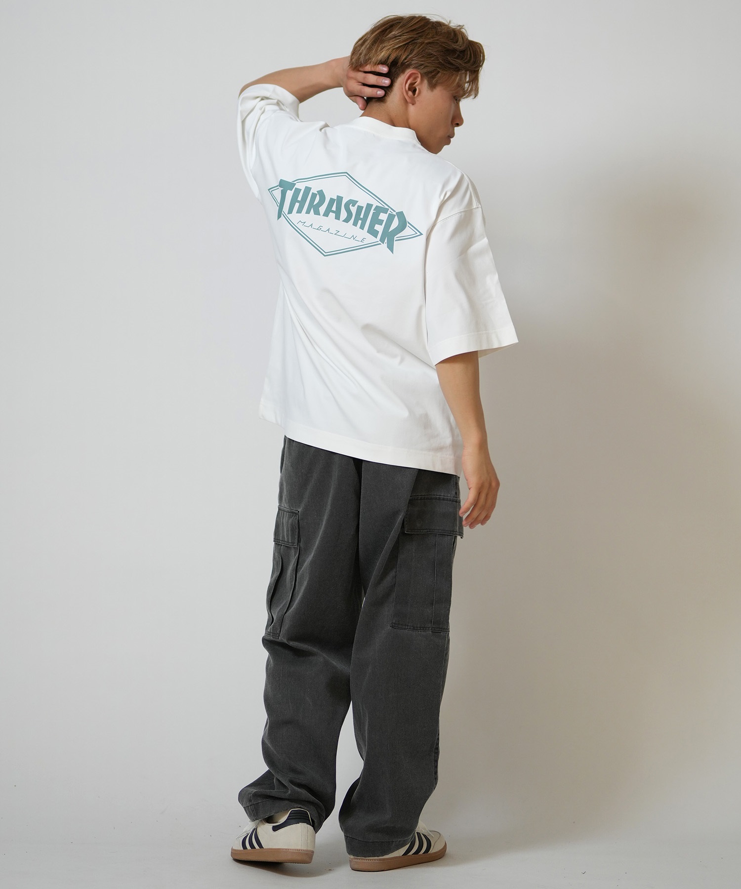 THRASHER スラッシャー 半袖 Tシャツ メンズ ポケT ロゴ バック