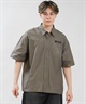 THRASHER スラッシャー 半袖 シャツ メンズ バックプリント 古着風 ヴィンテージ加工 262TH1SH090(GRY-M)