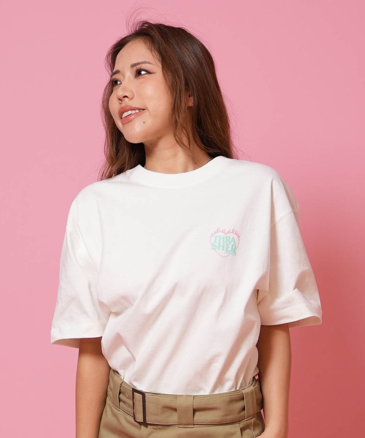 THRASHER スラッシャー 半袖 Tシャツ レディース バックプリント