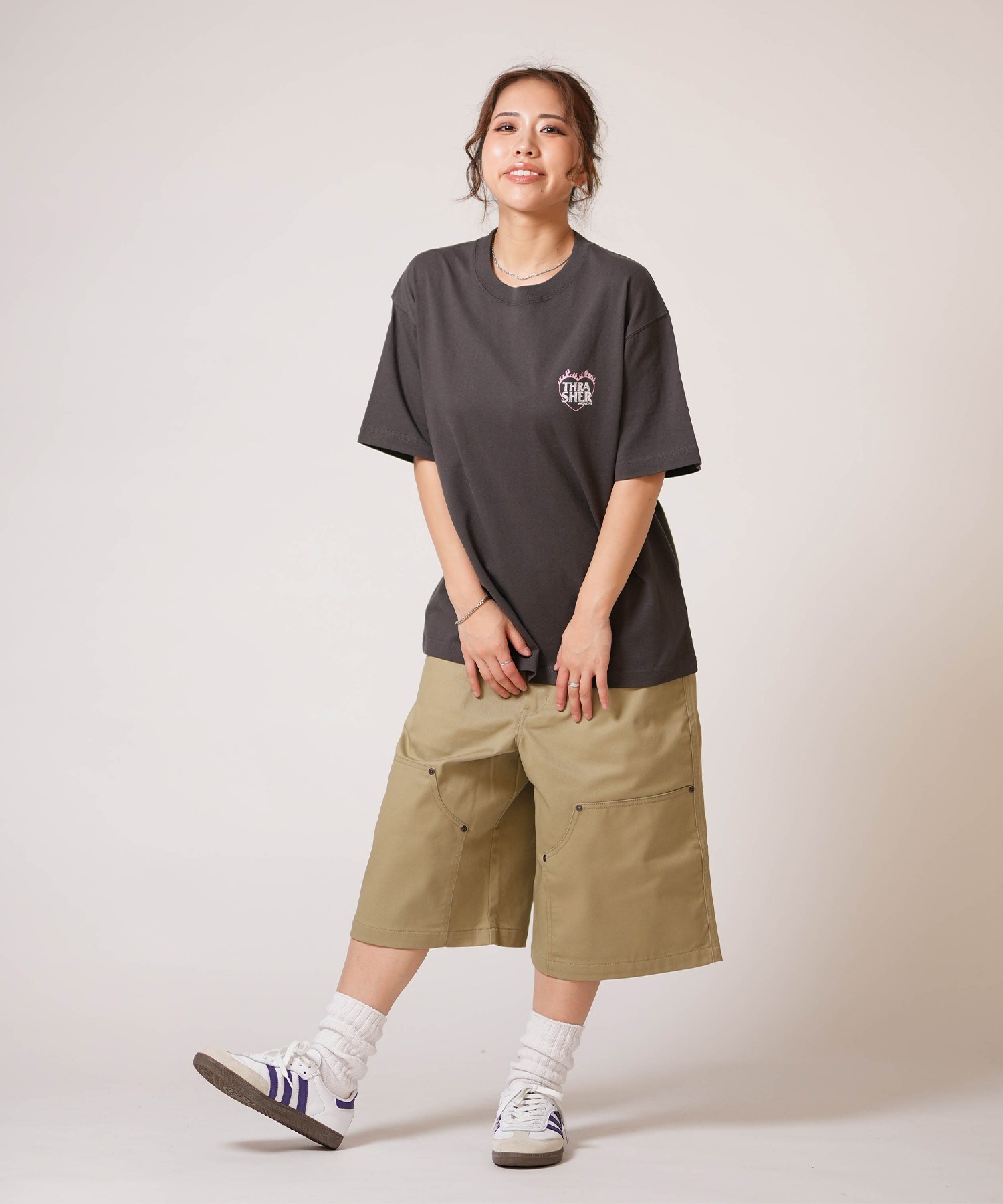 THRASHER スラッシャー 半袖 Tシャツ レディース バックプリント