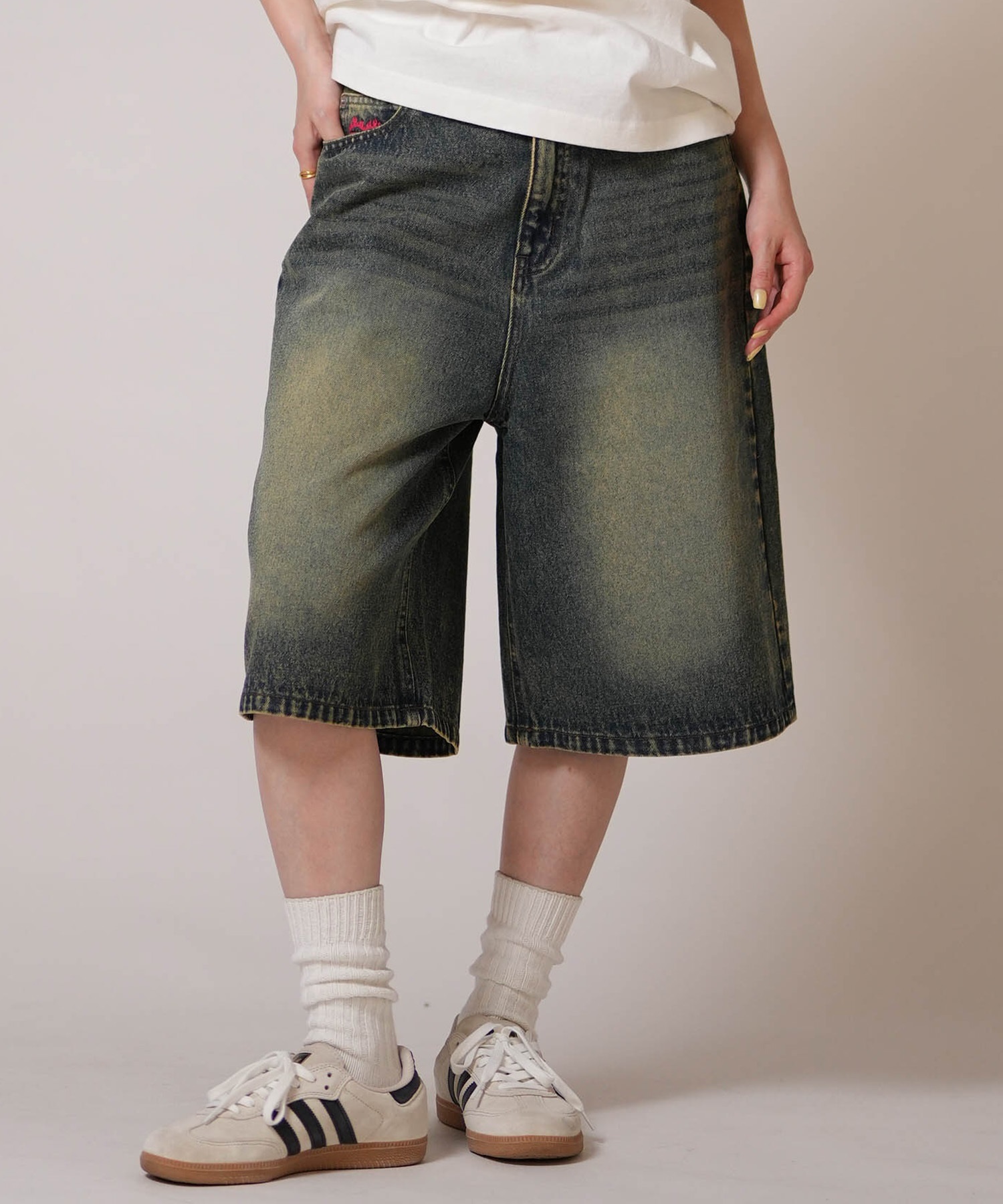THRASHER スラッシャー ハーフパンツ レディース デニム Gパン
