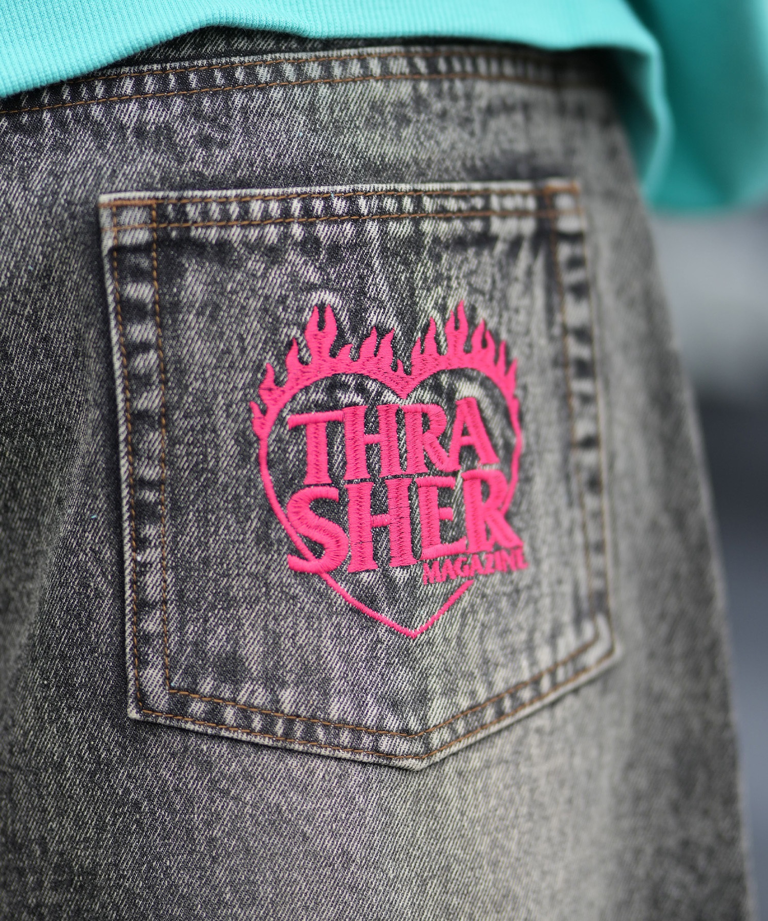 THRASHER スラッシャー ハーフパンツ レディース デニム Gパン