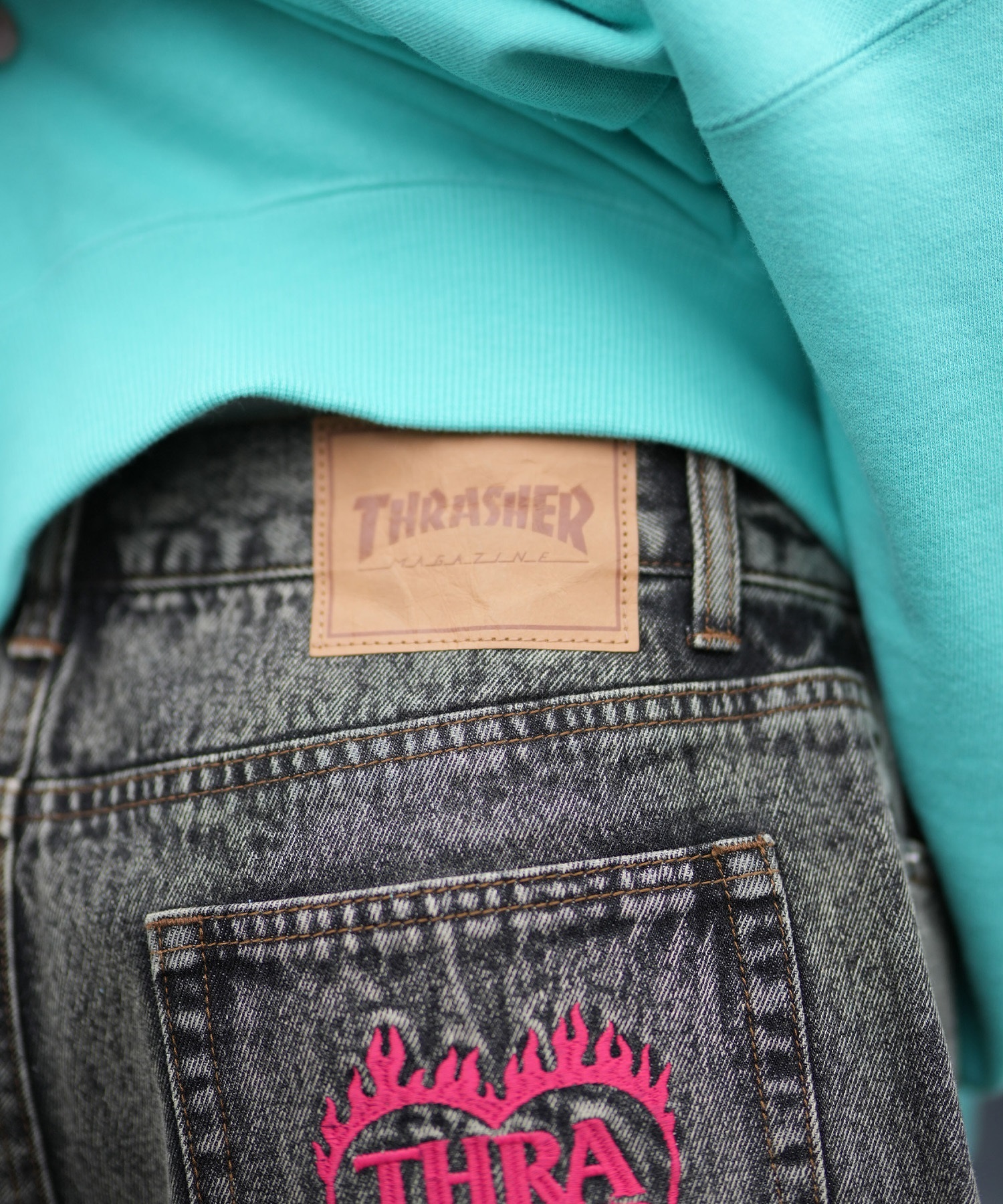 THRASHER スラッシャー ハーフパンツ レディース デニム Gパン