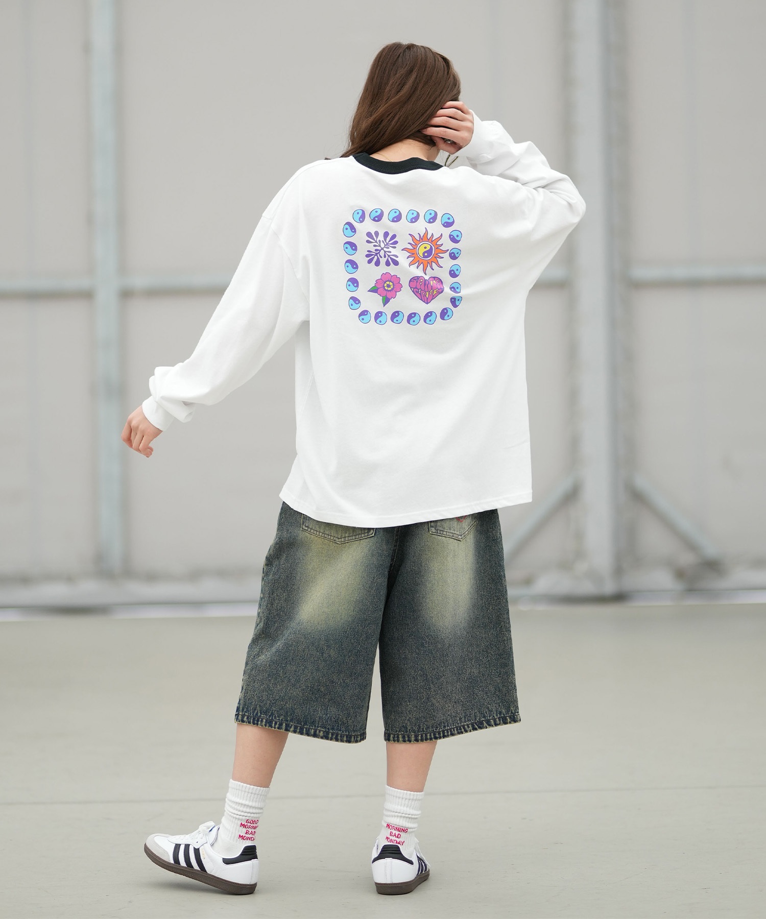 THRASHER スラッシャー ハーフパンツ レディース デニム Gパン