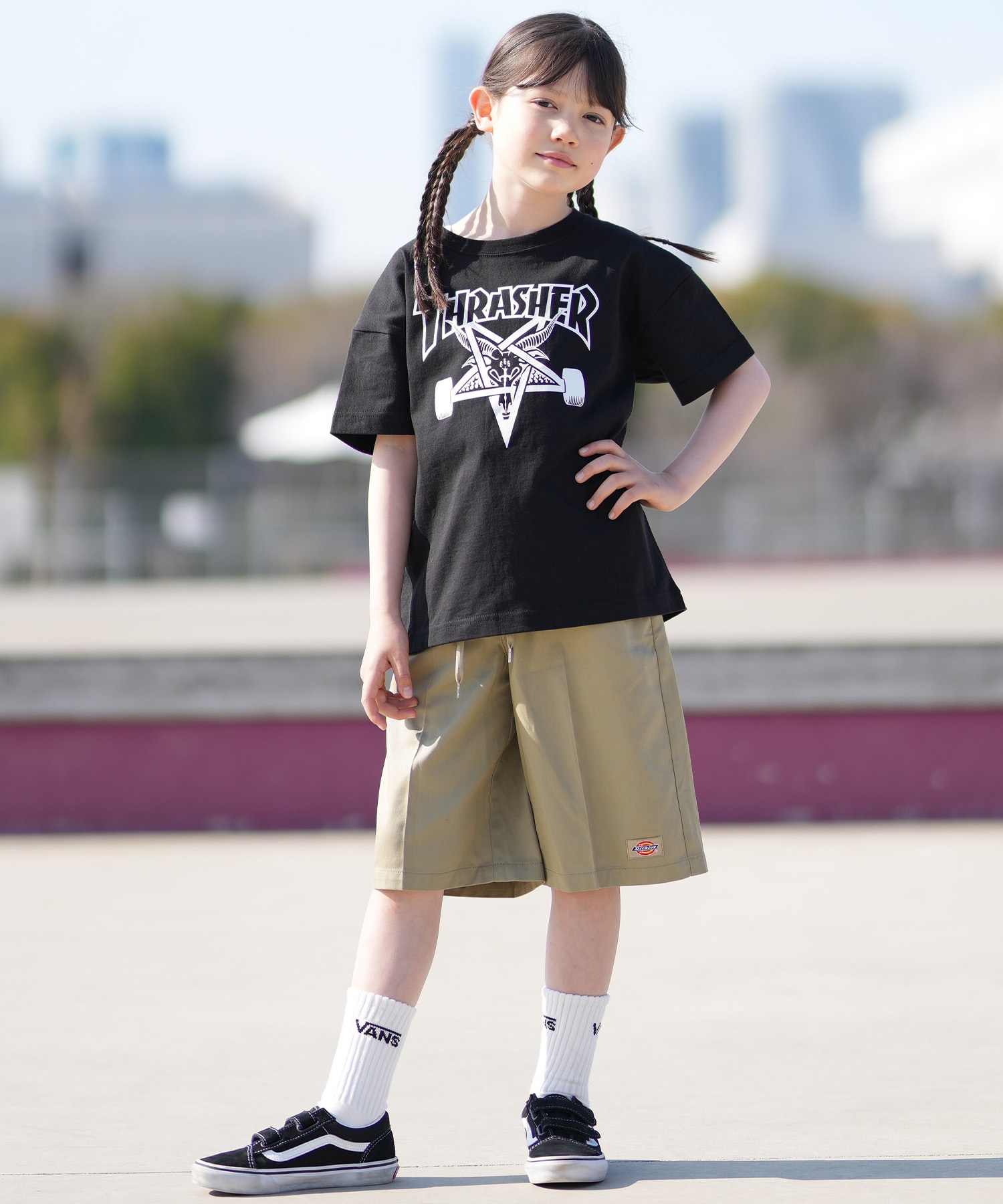 THRASHER スラッシャー 半袖 Tシャツ キッズ ジュニア 子供 26MS905-42