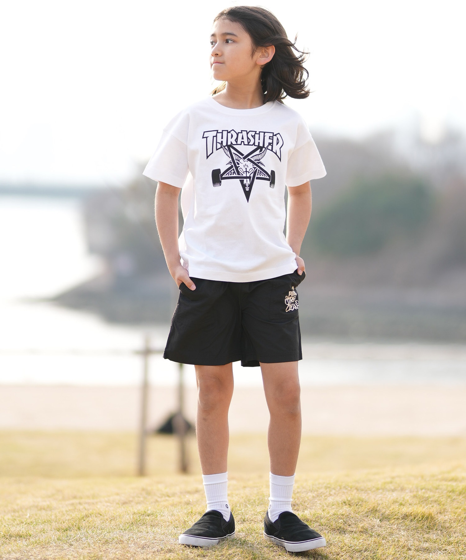 THRASHER スラッシャー 半袖 Tシャツ キッズ ジュニア 子供 26MS905-42