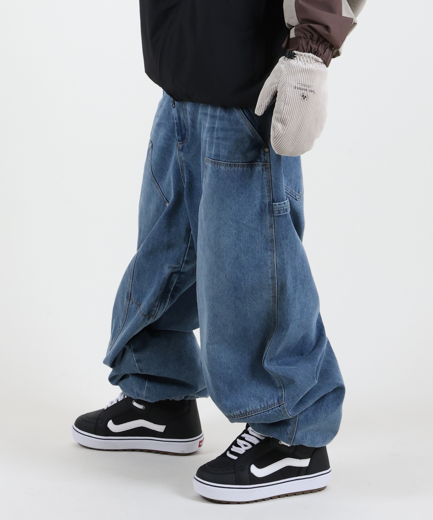【新品】URBANUS JEANS スノーボードパンツ リアルデニム インディゴ DIMITO ディミト デニムダブルニーパンツ DENIM DOUBLE KNEE PANTS