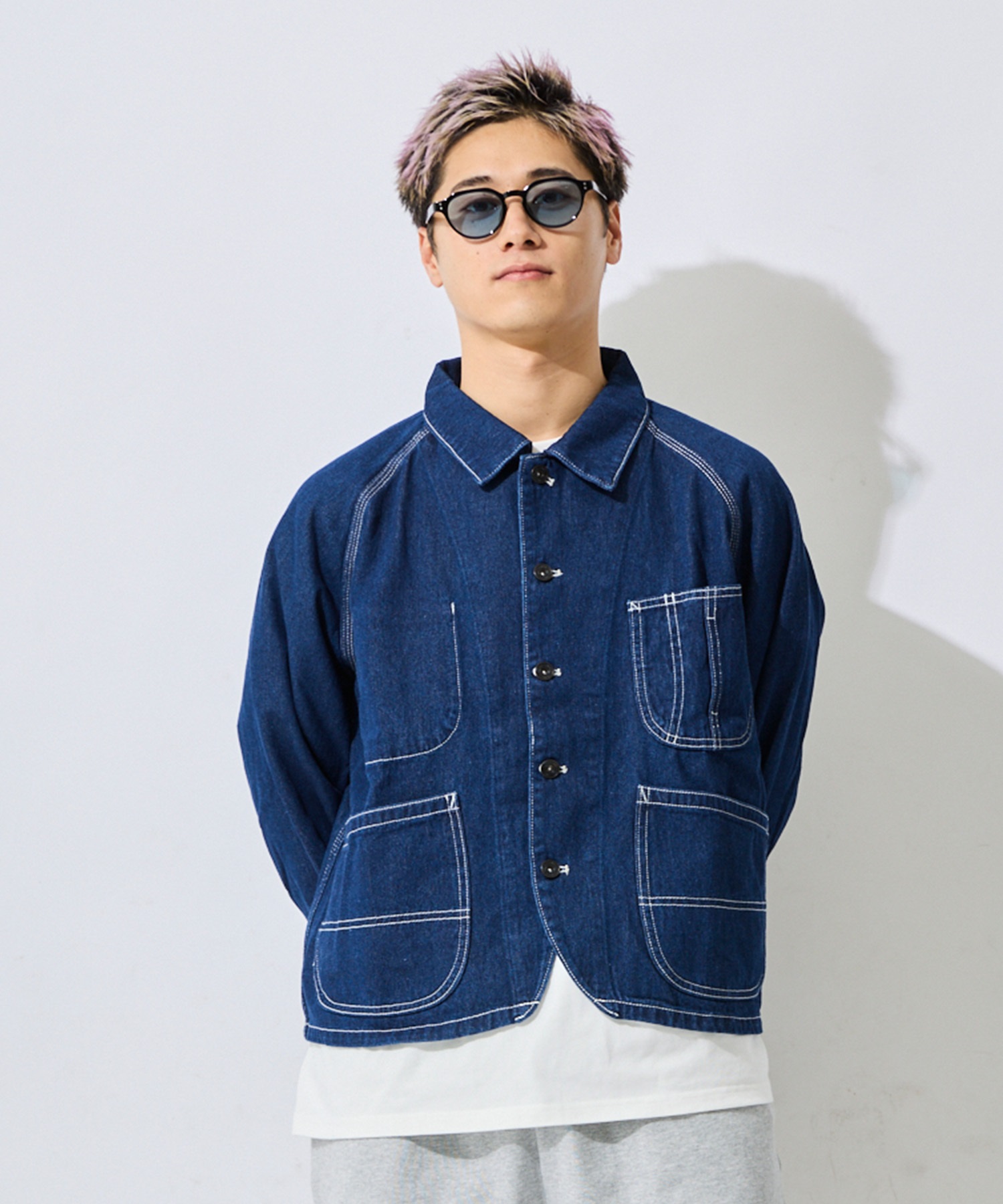 DEAR LAUREL ディアローレル アウター メンズ ジャケット カバーオール DL26S-0101(BLU-M)