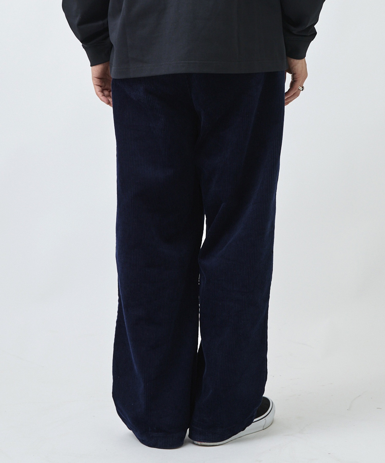 DEAR LAUREL ディアローレル ロングパンツ メンズ ワイドパンツ コーデュロイ テーパード 2タック DL26F-3105(BLK-M)