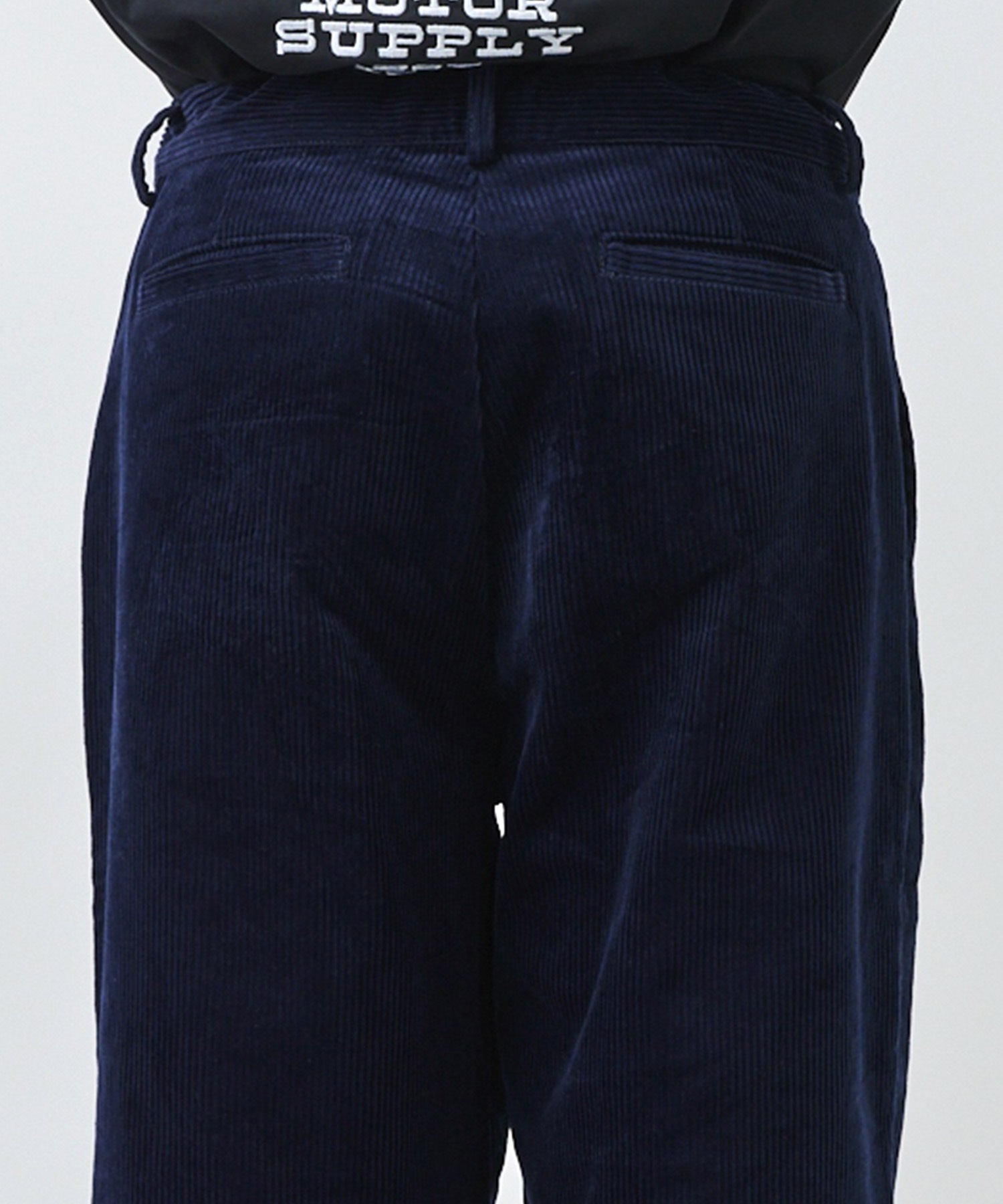 DEAR LAUREL ディアローレル ロングパンツ メンズ ワイドパンツ コーデュロイ テーパード 2タック DL26F-3105(BLK-M)