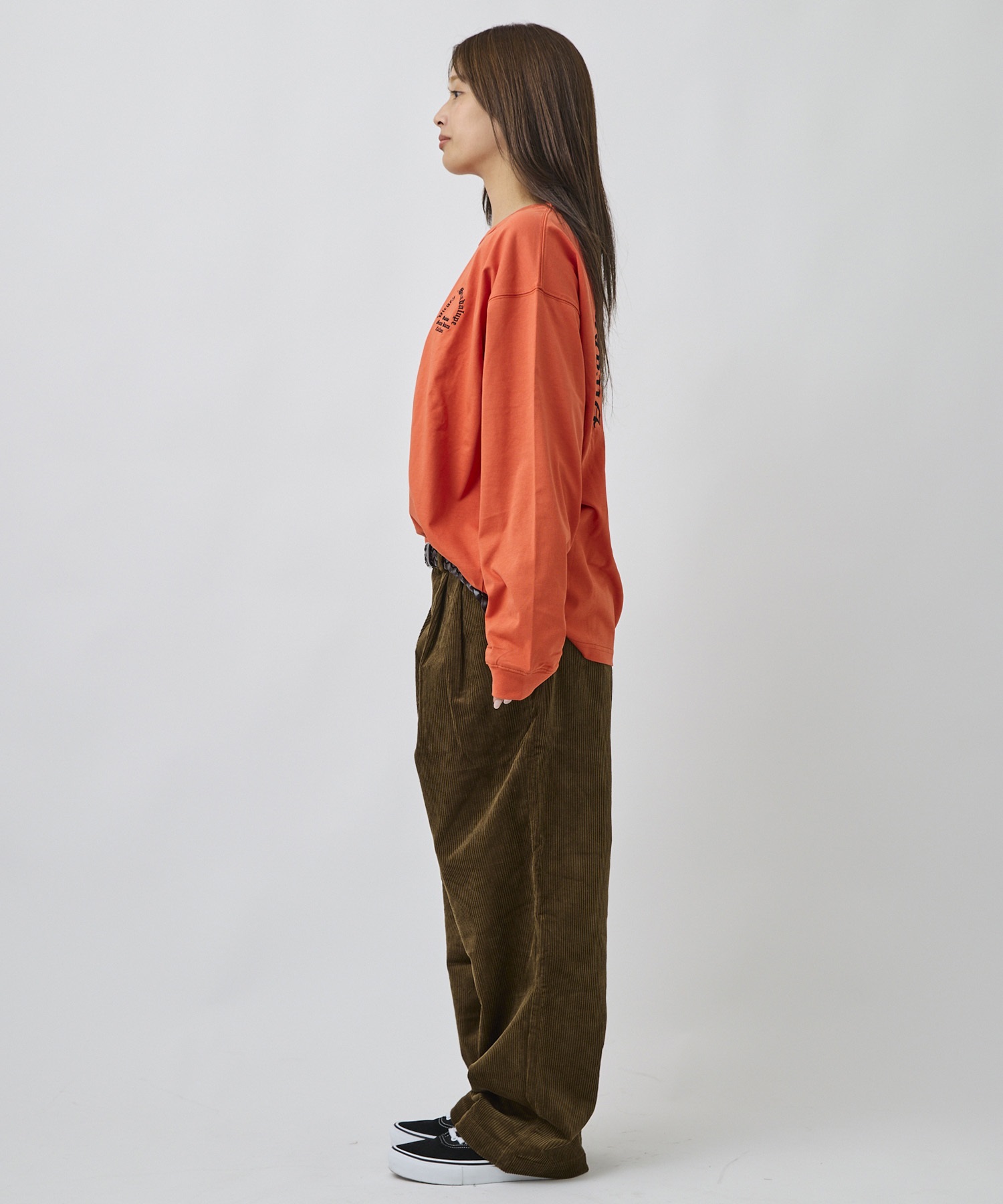DEAR LAUREL ディアローレル ロングパンツ メンズ ワイドパンツ コーデュロイ テーパード 2タック DL26F-3105(BLK-M)