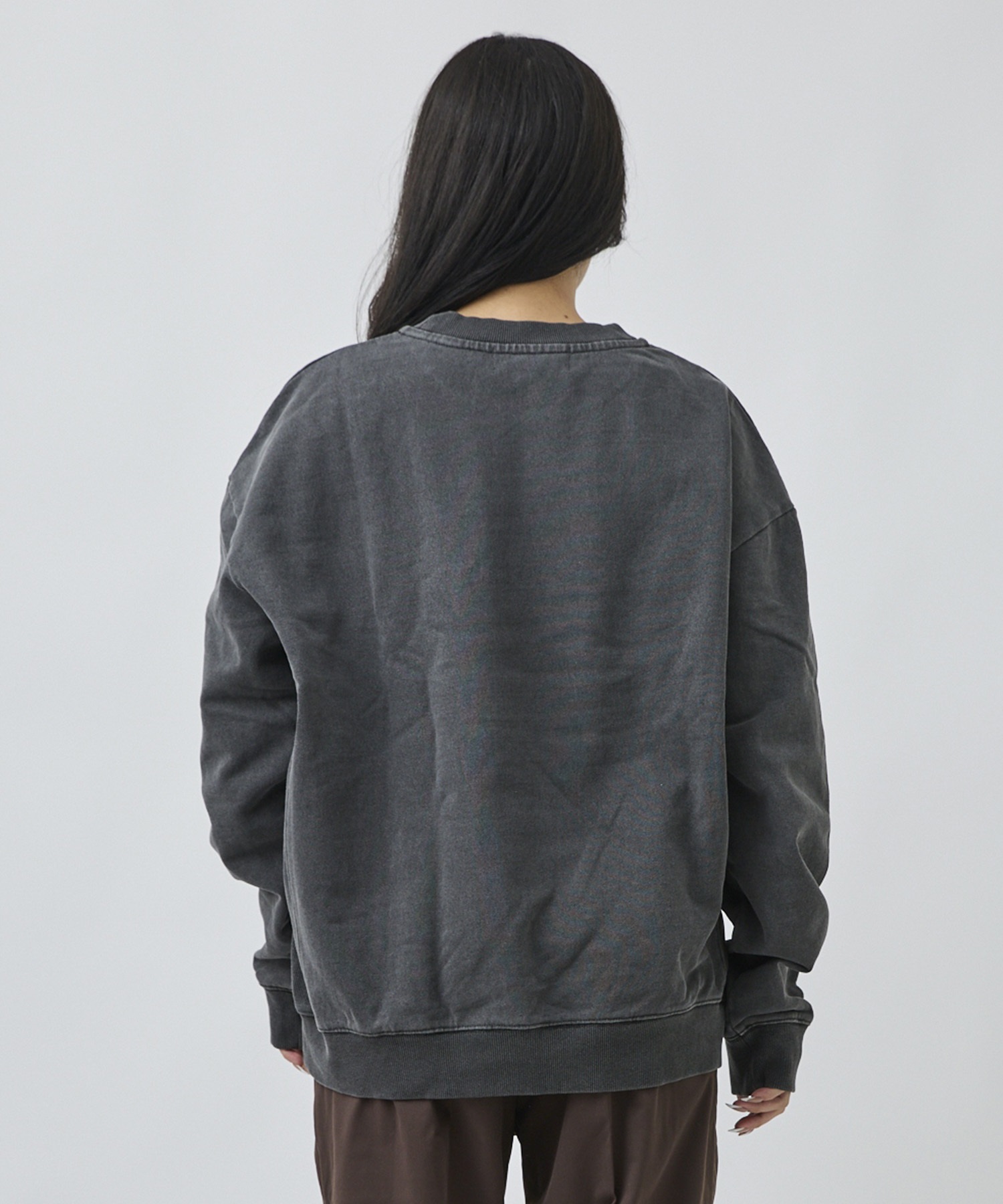 DEAR LAUREL ディアローレル トレーナー スウェット メンズ ピグメント加工 無地 裏毛 DL26F-1101(WHT-M)