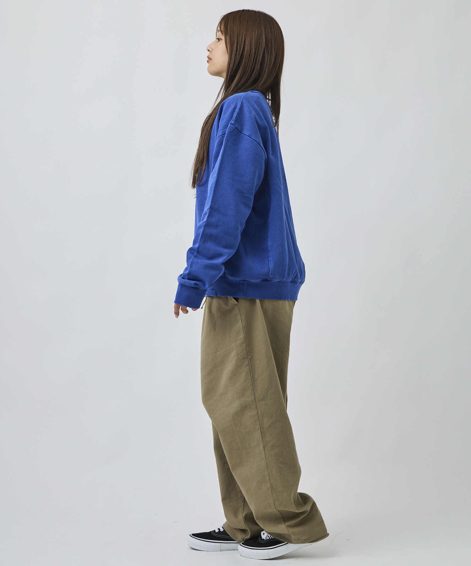 DEAR LAUREL ディアローレル トレーナー スウェット メンズ ピグメント加工 無地 裏毛 DL26F-1101(WHT-M)