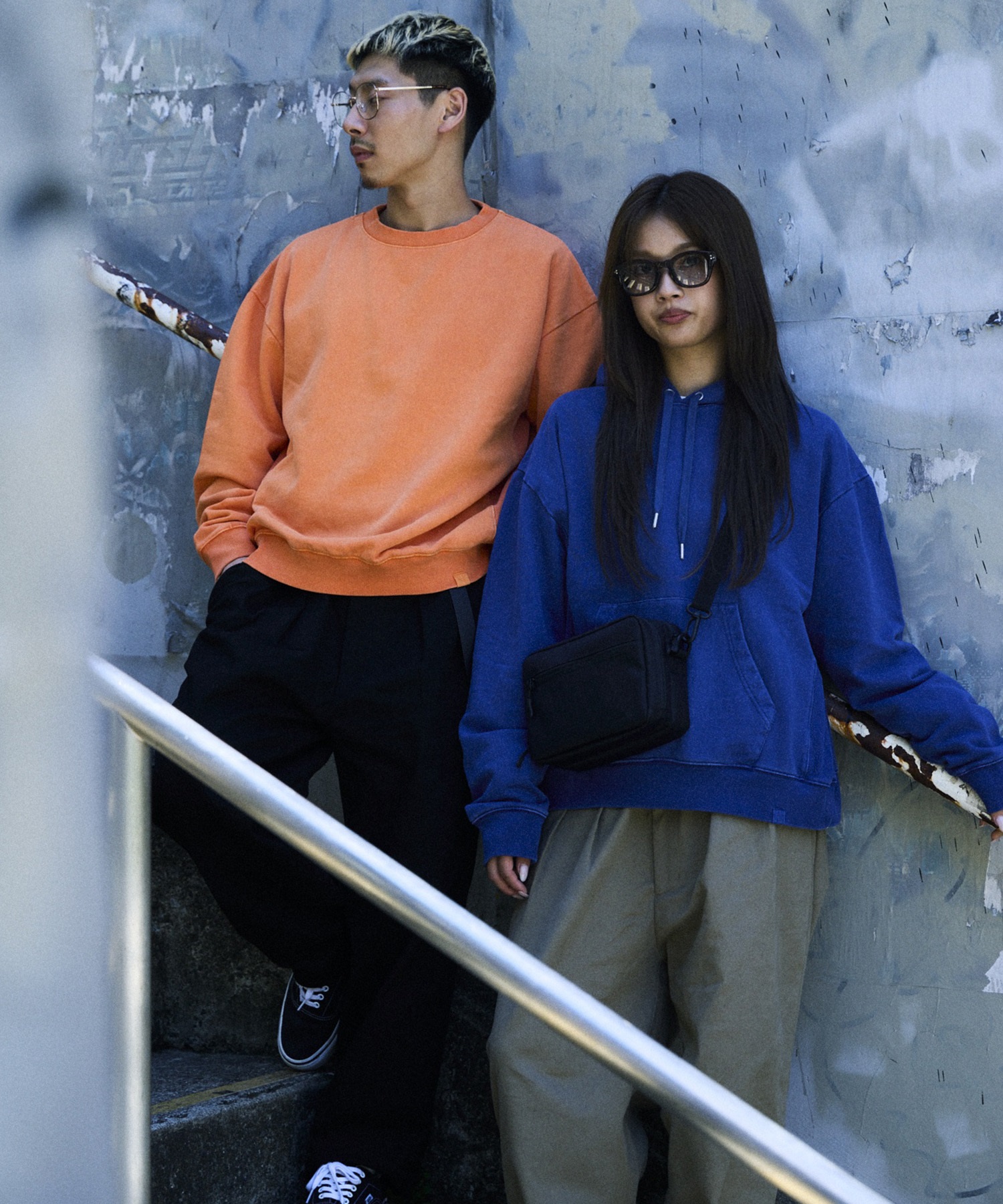 DEAR LAUREL ディアローレル トレーナー スウェット メンズ ピグメント加工 無地 裏毛 DL26F-1101(WHT-M)