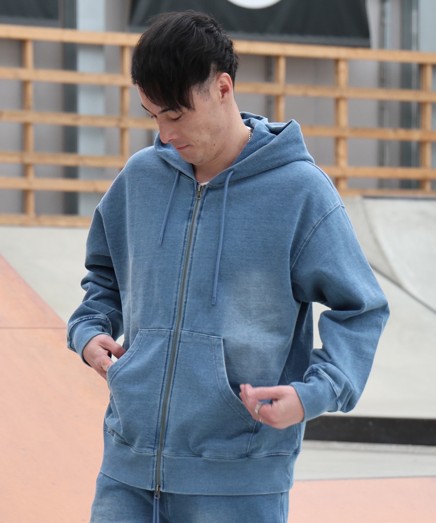 DEAR LAUREL ディアローレル ジップアップ パーカー メンズ 裏毛