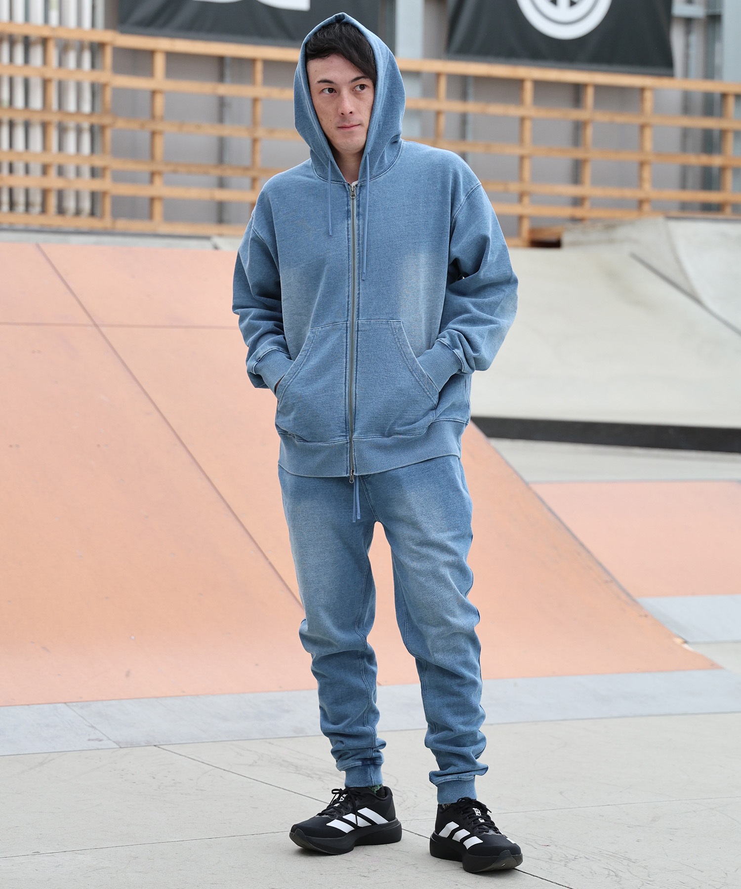 DEAR LAUREL ディアローレル ジップアップ パーカー メンズ 裏毛