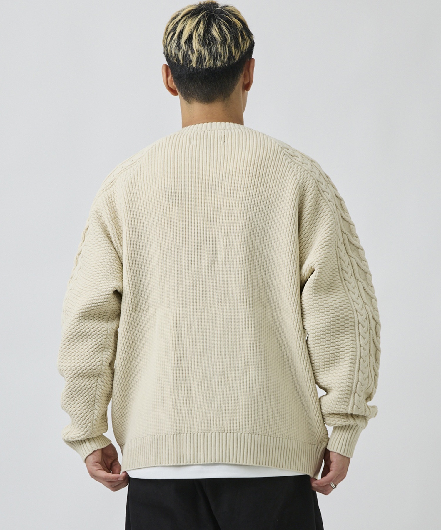 DEAR LAUREL ディアローレル カーディガン メンズ ダブルジップ ARAN