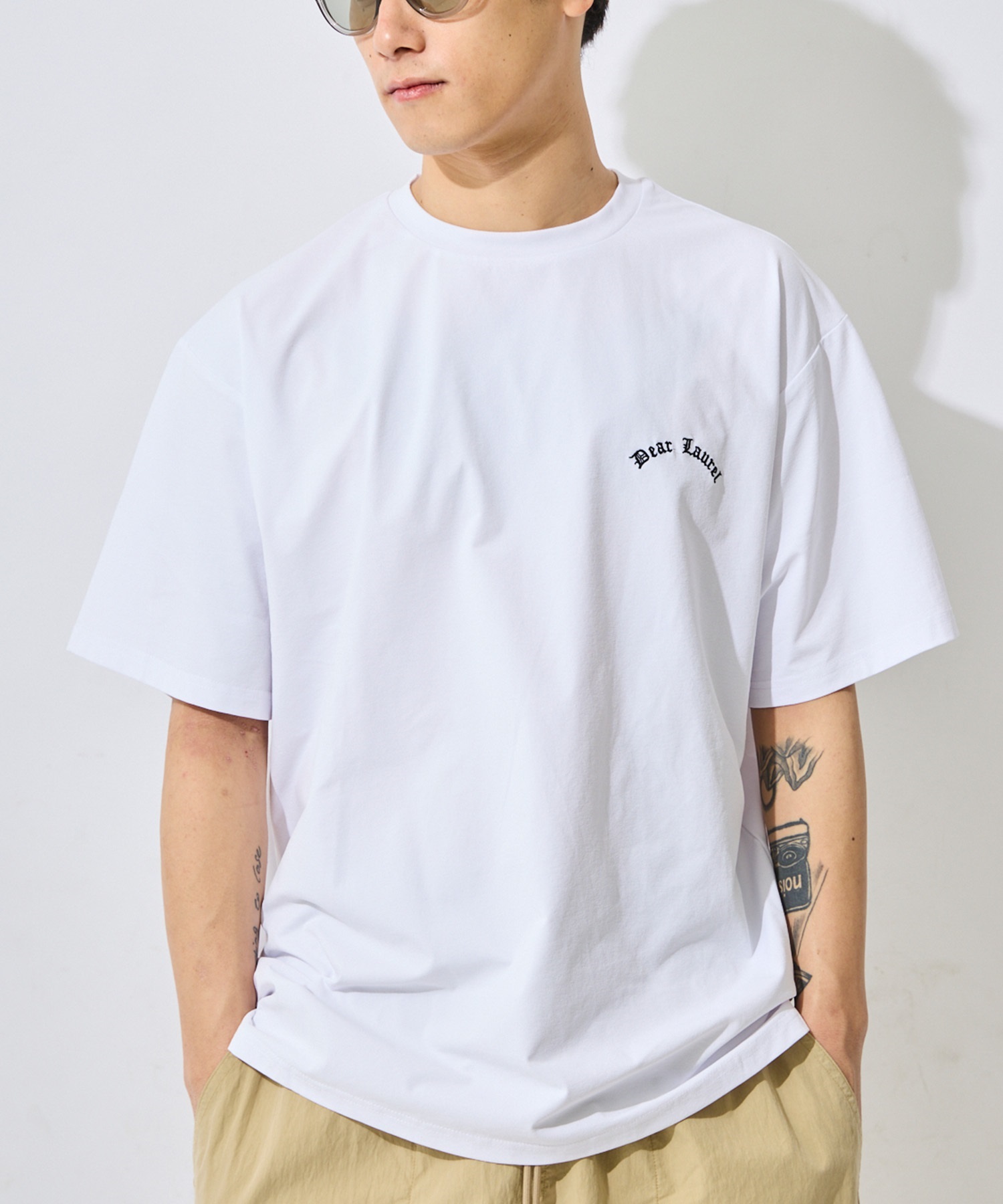 DEAR LAUREL ディアローレル 半袖 Tシャツ メンズ ロゴ レオパード柄