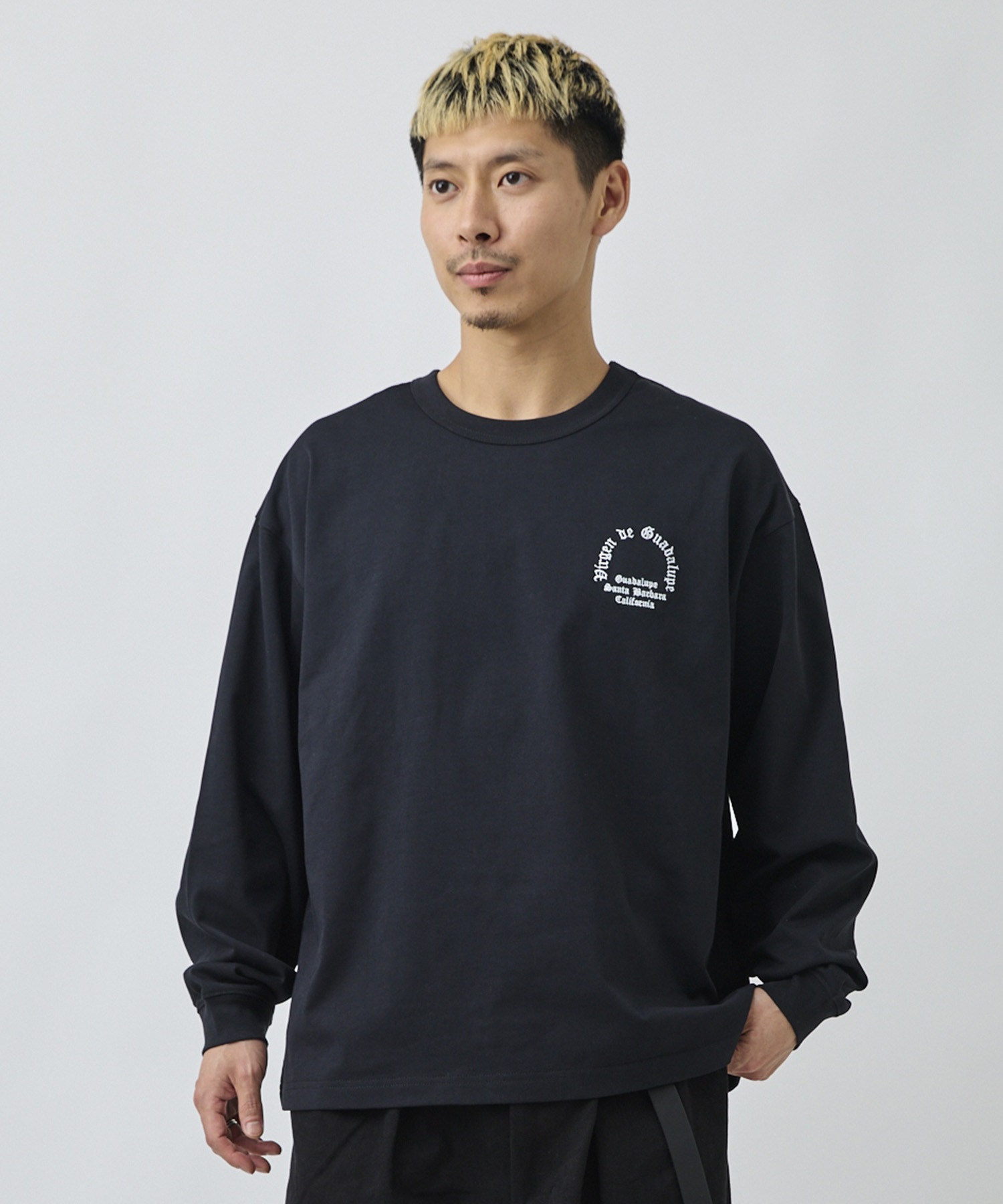 DEAR LAUREL ディアローレル 長袖 Tシャツ ロンT メンズ バックプリント DL26F-2201(WHT-M)