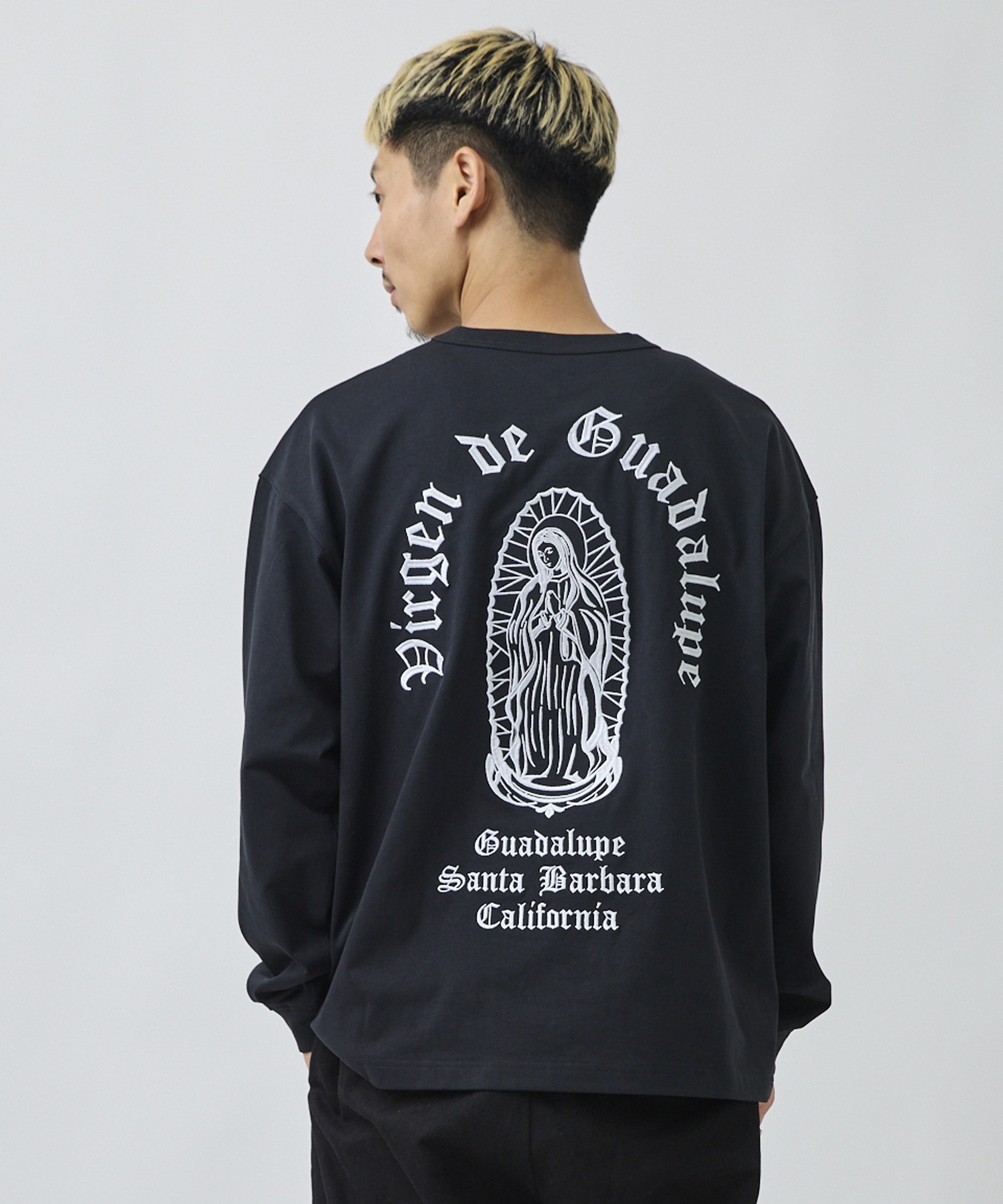 DEAR LAUREL ディアローレル 長袖 Tシャツ ロンT メンズ バックプリント DL26F-2201(WHT-M)