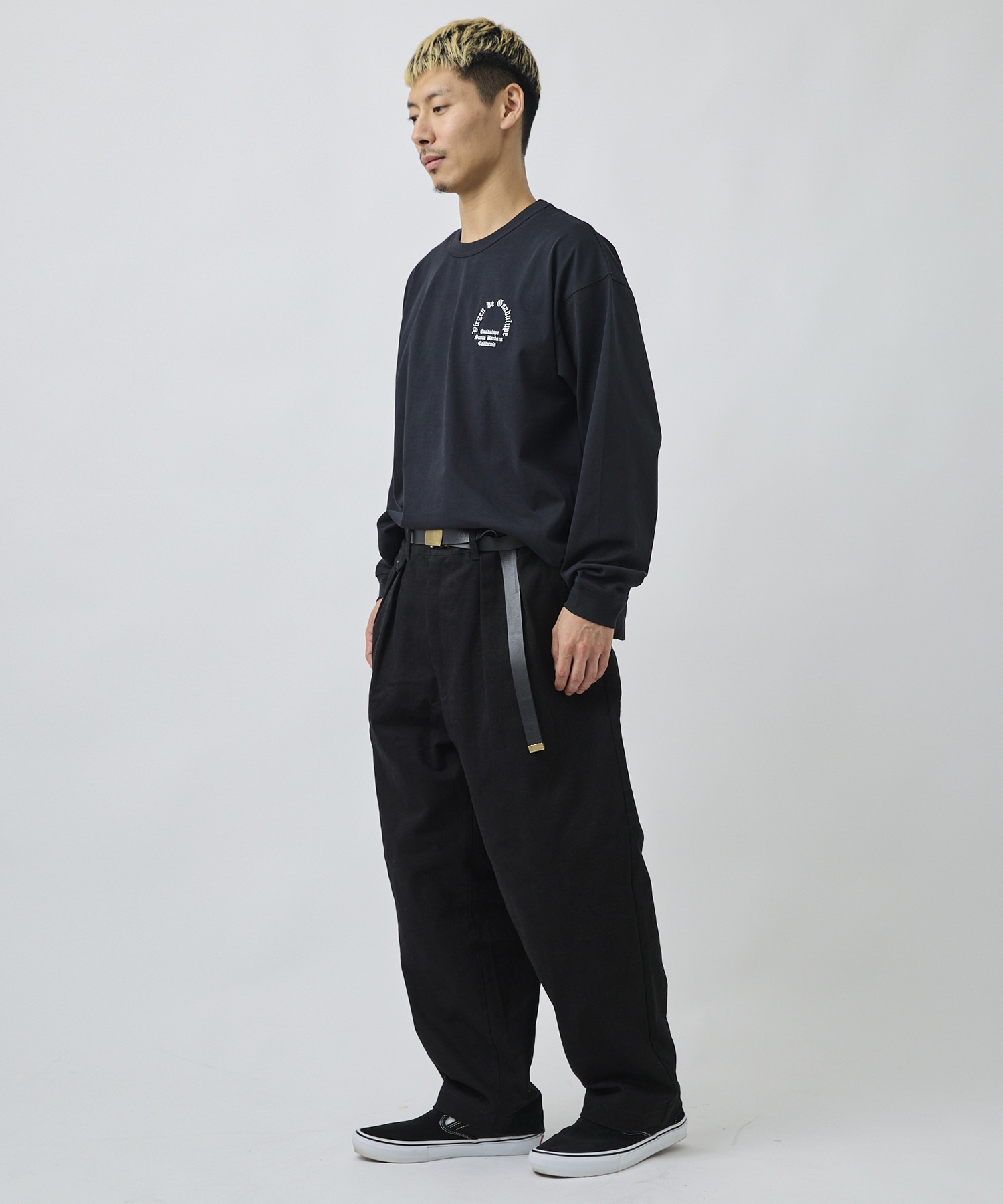 DEAR LAUREL ディアローレル 長袖 Tシャツ ロンT メンズ バックプリント DL26F-2201(WHT-M)